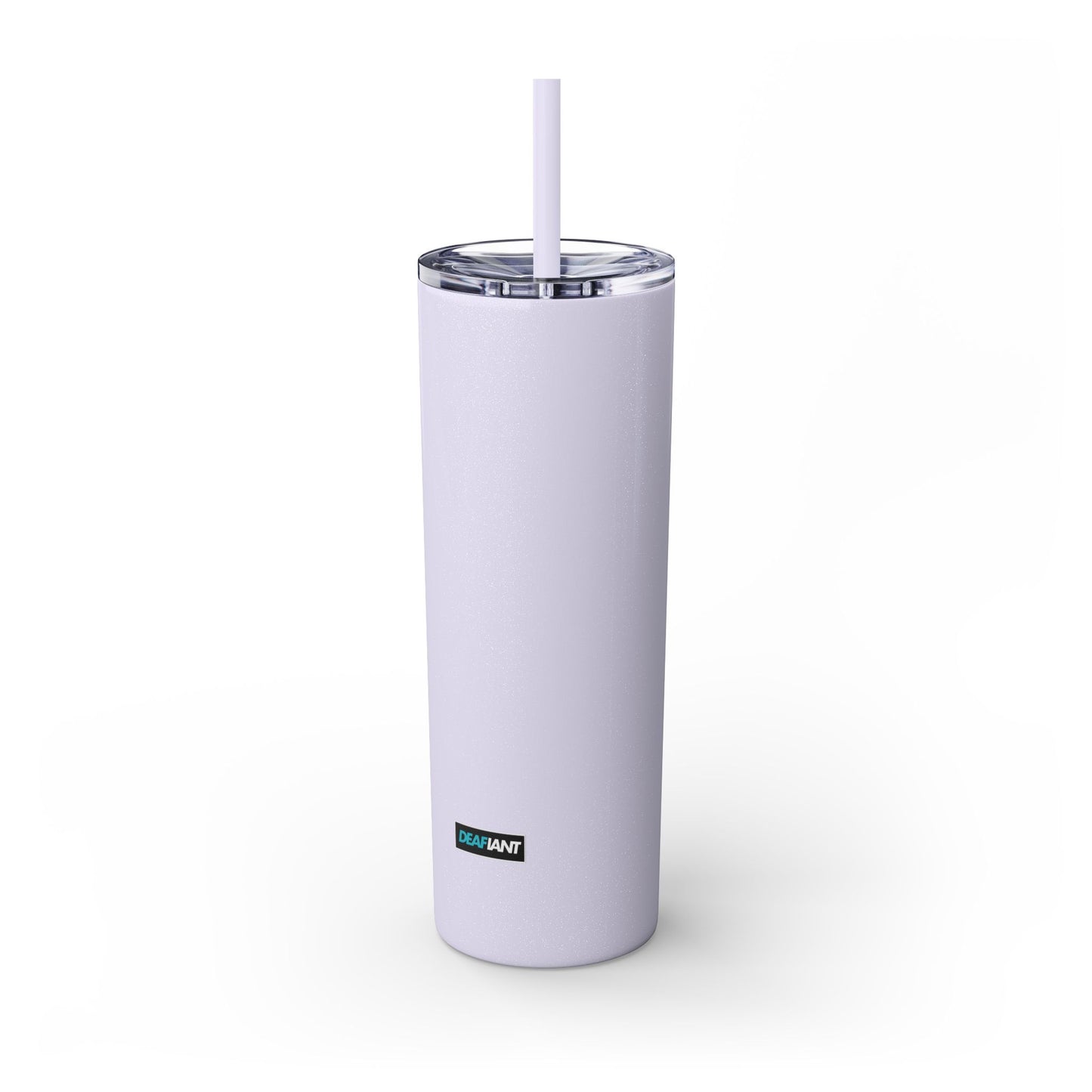 DEAFIANT Deaf AF Skinny Tumbler with Straw, 20oz