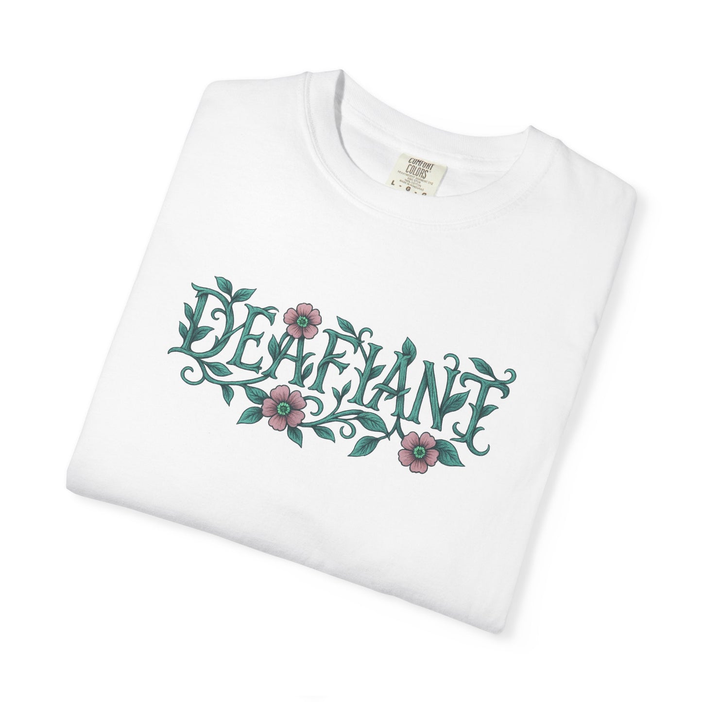 "Rooted Rebels β The Pink Llama x DEAFIANT Floral Collab Tee Unisex T-Shirt