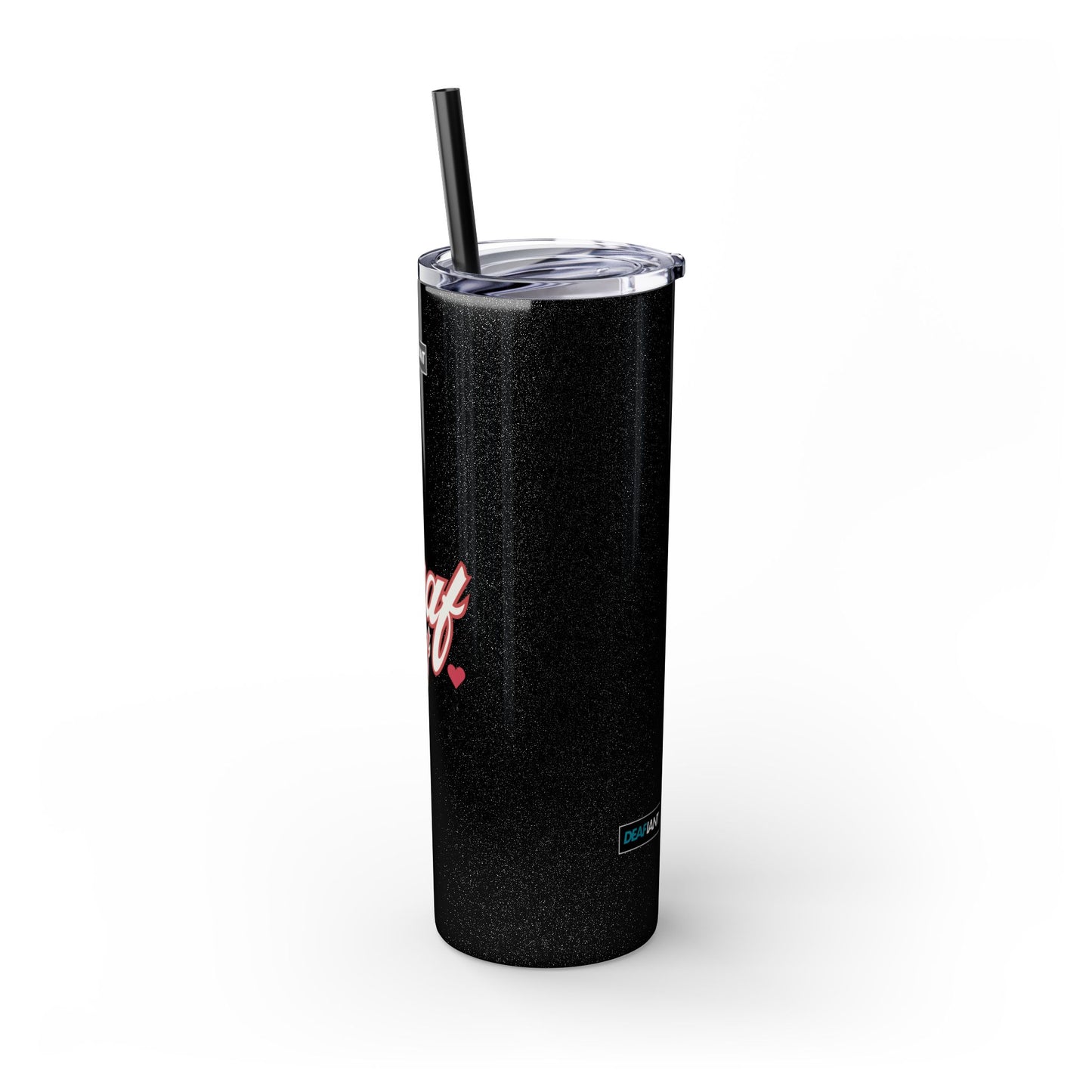 DEAFIANT Deaf AF Skinny Tumbler with Straw, 20oz