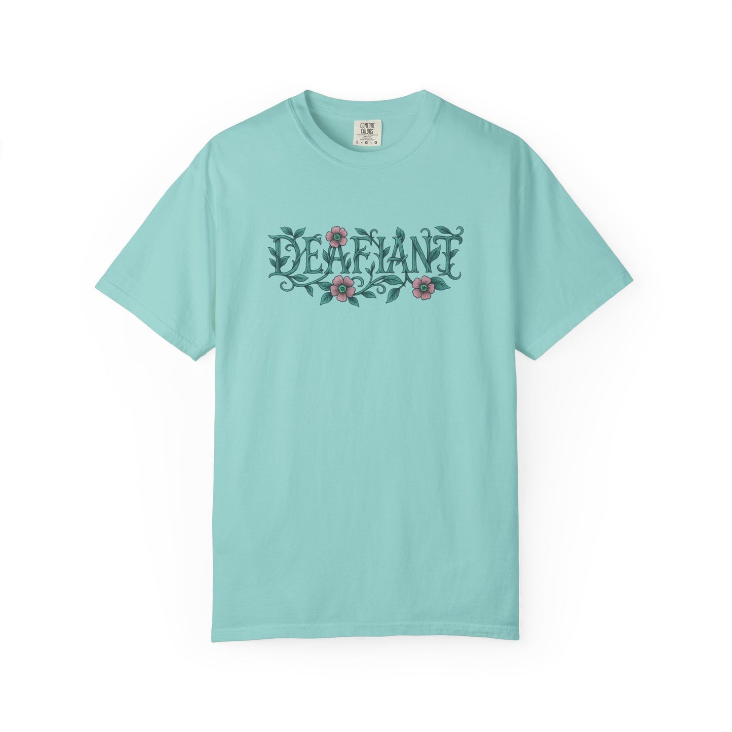 "Rooted Rebels β The Pink Llama x DEAFIANT Floral Collab Tee Unisex T-Shirt