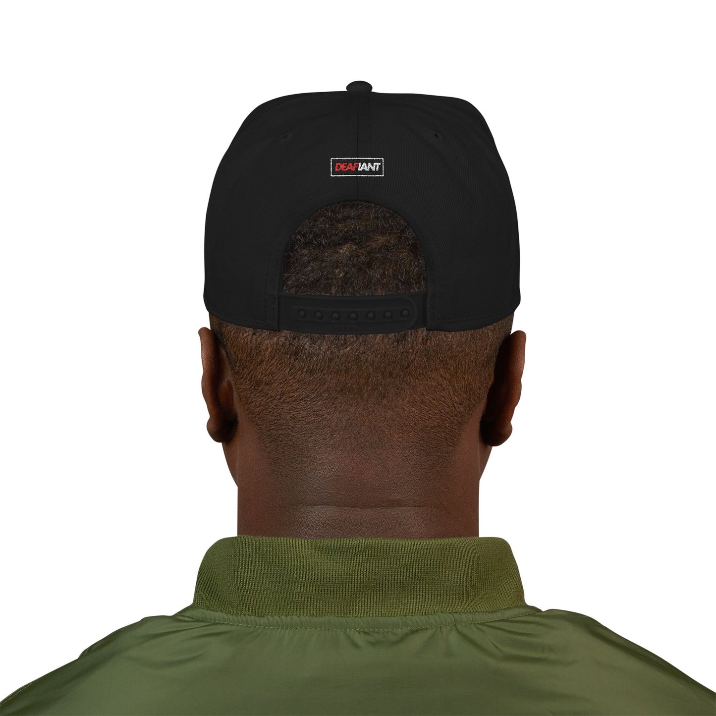 DEAFIANT Deaf OG Embroidered Snapback Hat