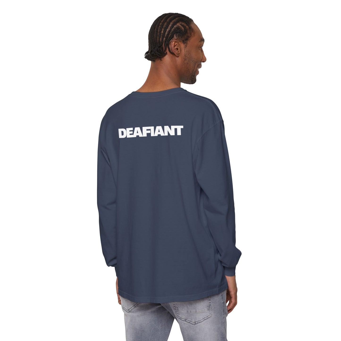 DEAFIANT Stones Cry Out | Garment-Dyed Long Sleeve T-Shirt
