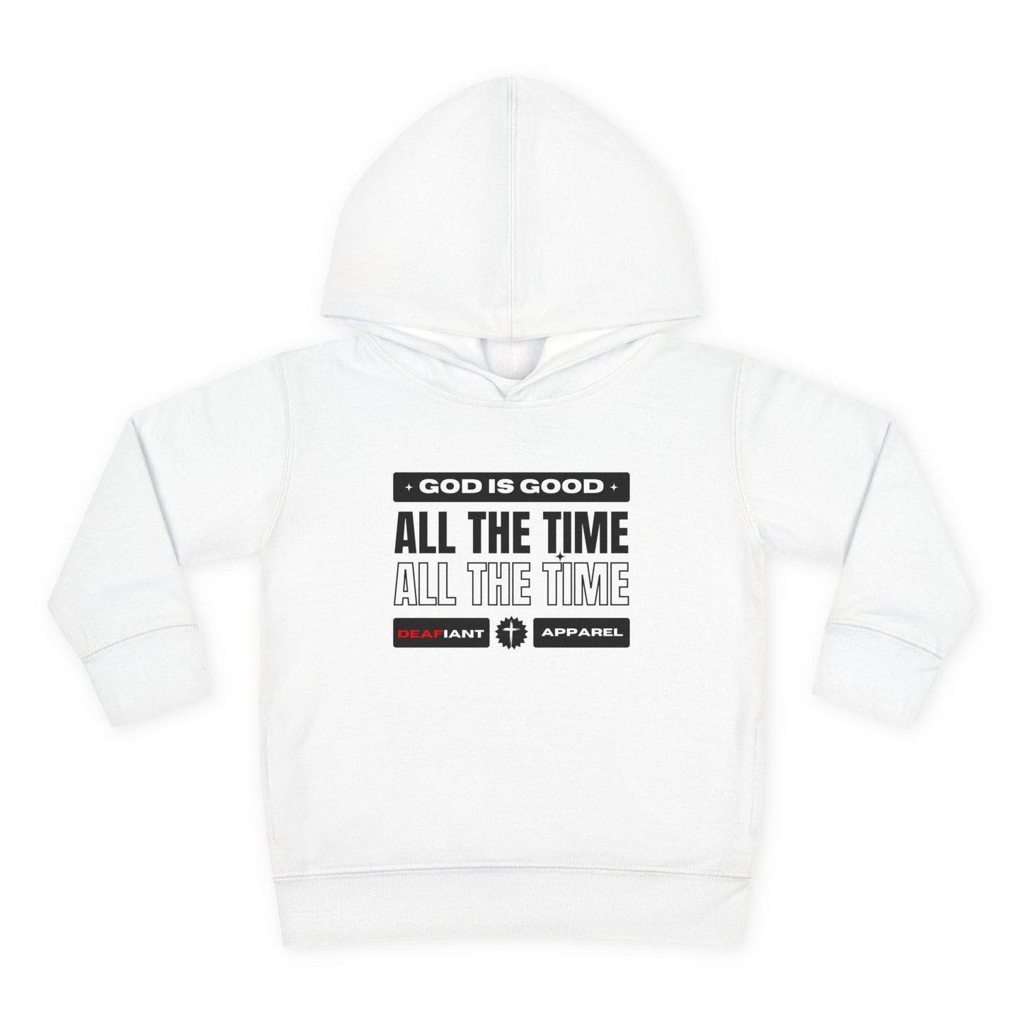 DEAFIANT KIDS | God Is Good – All the Time! Kids Praise Hoodie | Unisex