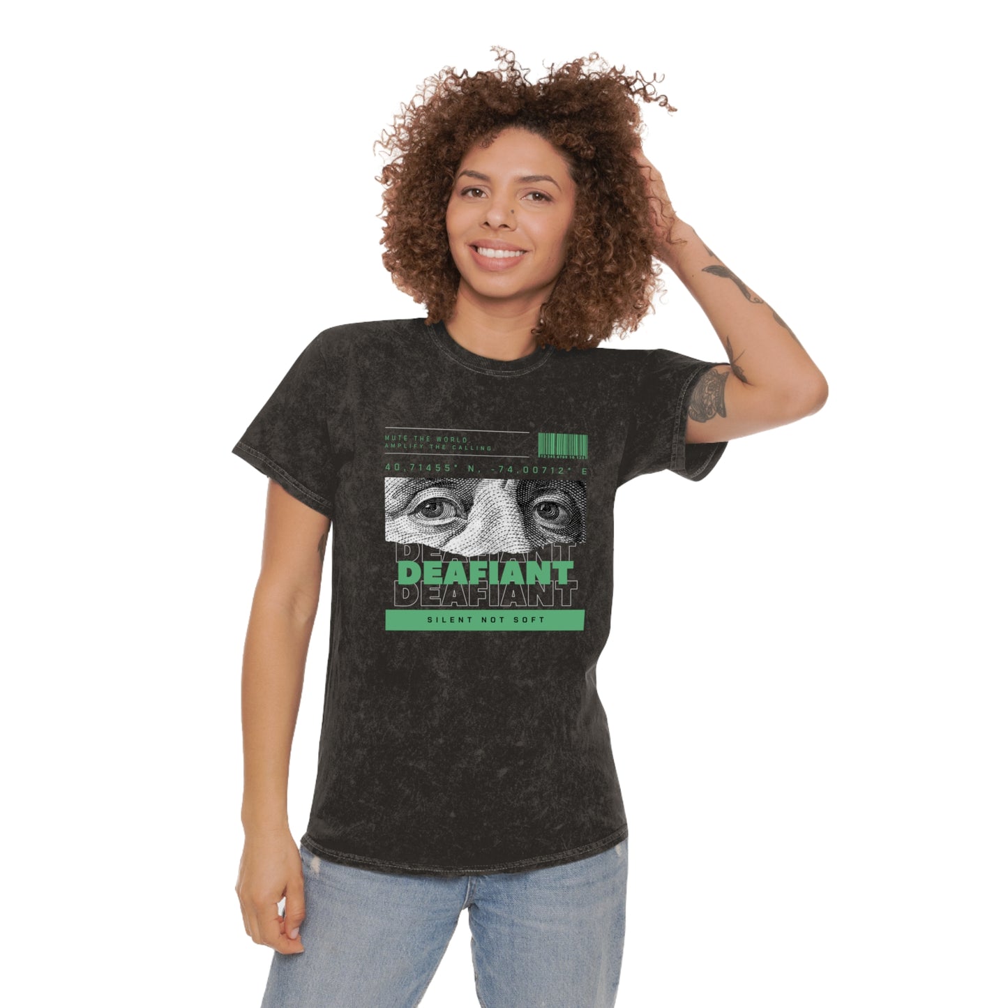 DEAFIANT Money Maker | Unisex Mineral Wash T-Shirt