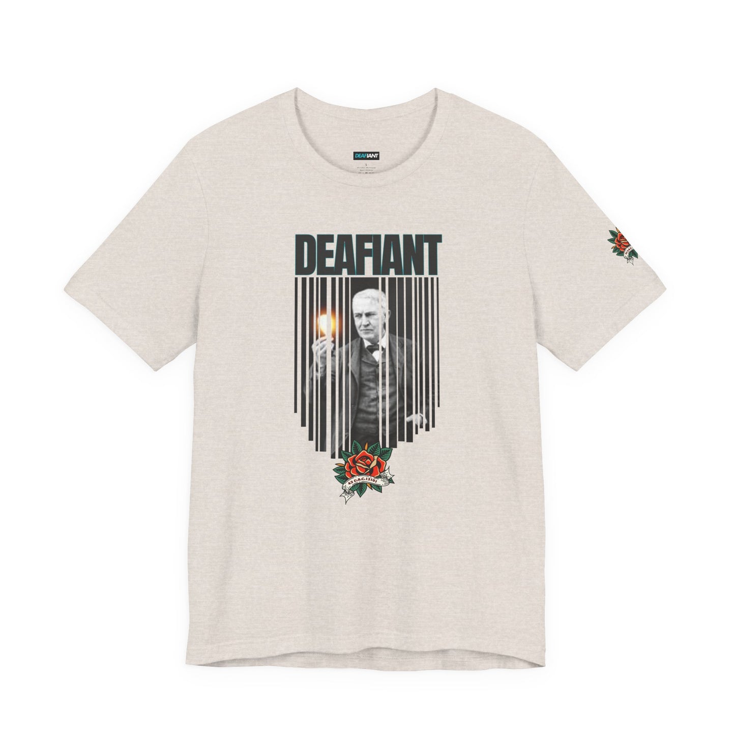 The Innovator Tee – Thomas Edison x DEAFIANT | Title 42 Edition| Unisex Jersey Tee
