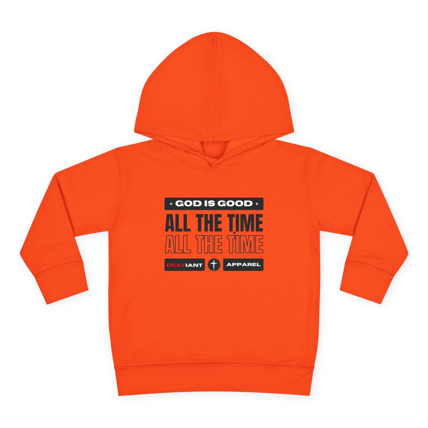 DEAFIANT KIDS | God Is Good – All the Time! Kids Praise Hoodie | Unisex
