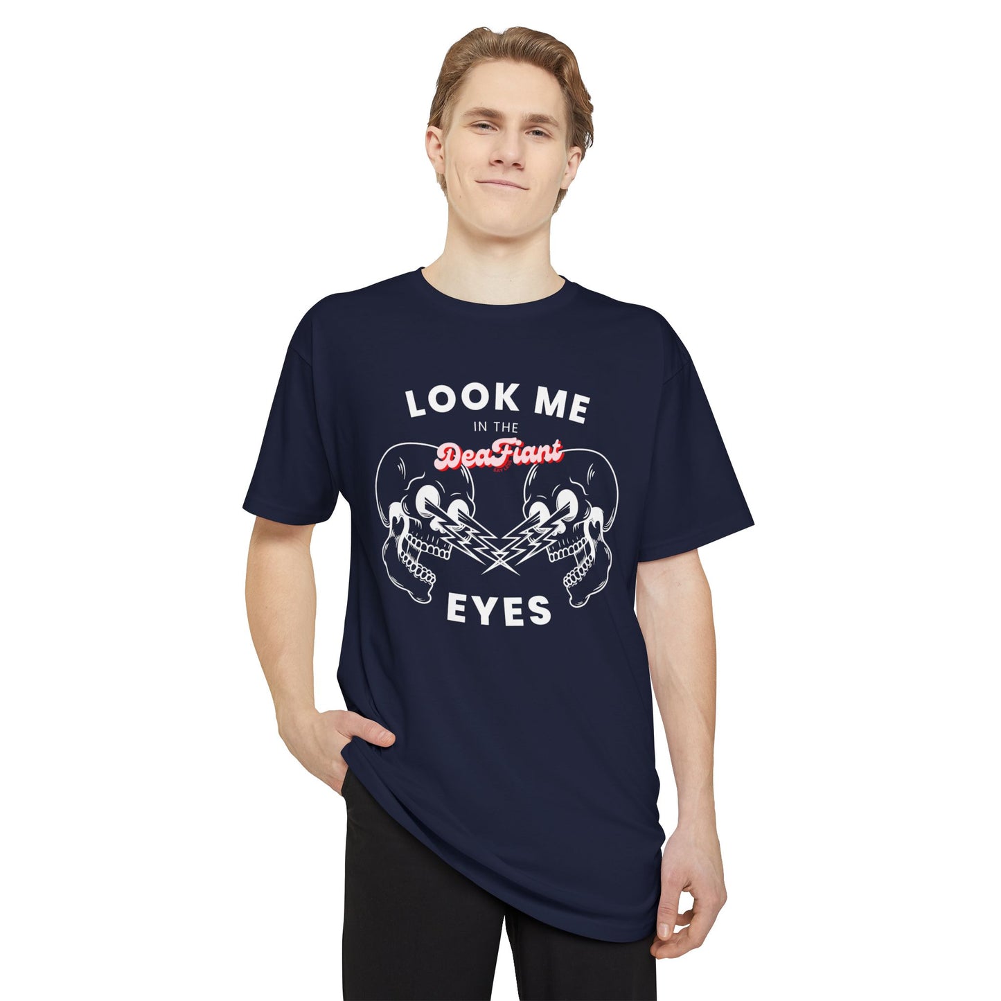DEAFIANT Look Me In The Eyes | Urban Long Body Tee
