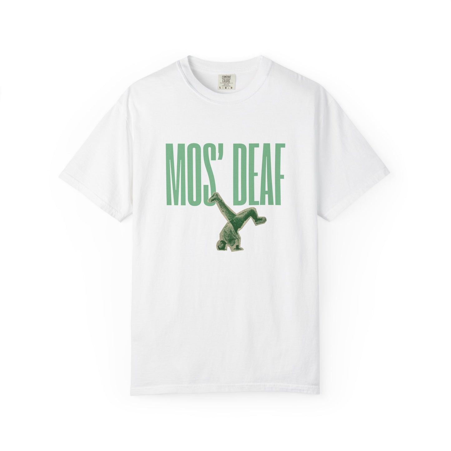 DEAFIANT Mos' Deaf Throwback Tee | Unisex | Garment-dyed