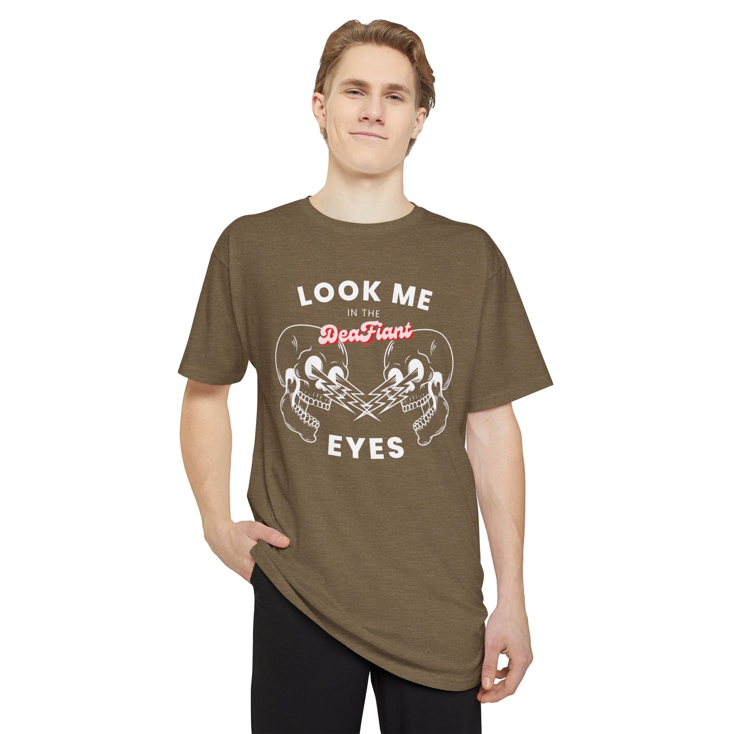 DEAFIANT Look Me In The Eyes | Urban Long Body Tee