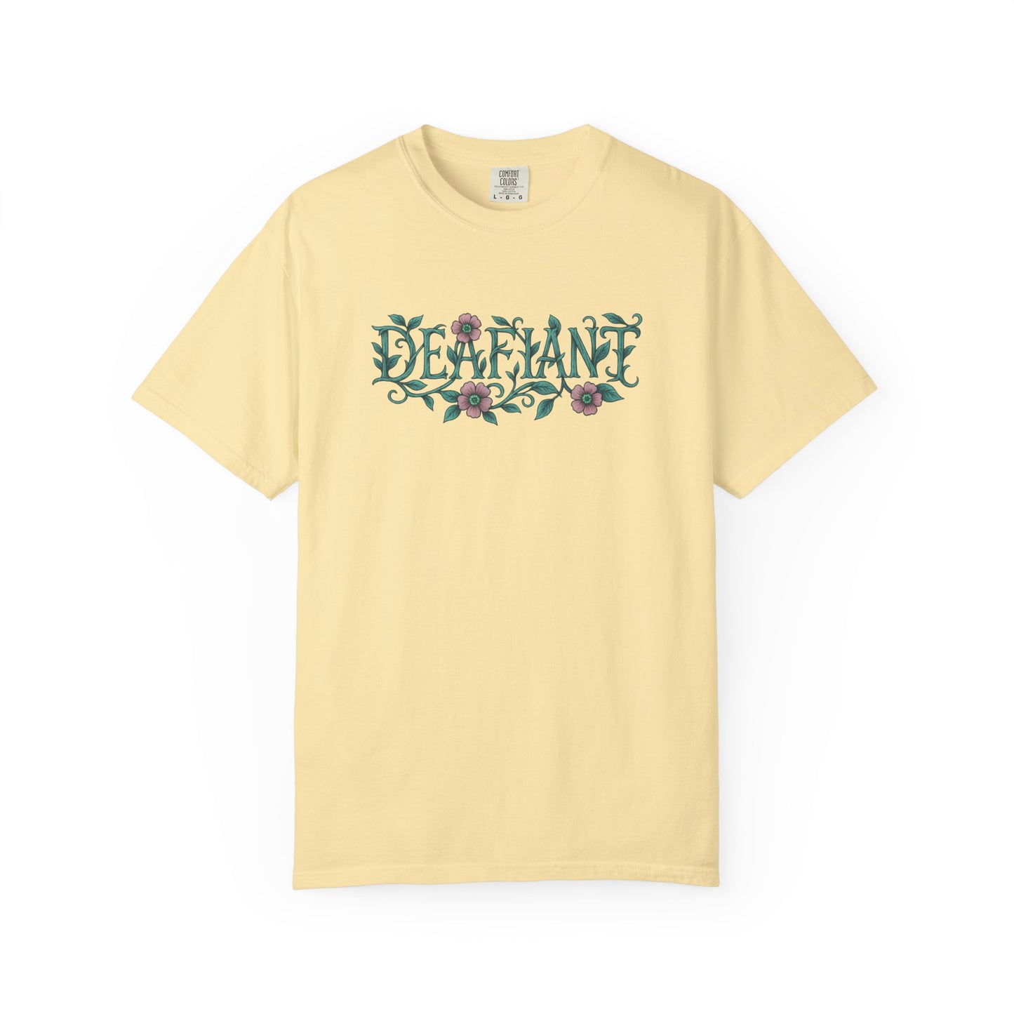 "Rooted Rebels β The Pink Llama x DEAFIANT Floral Collab Tee Unisex T-Shirt