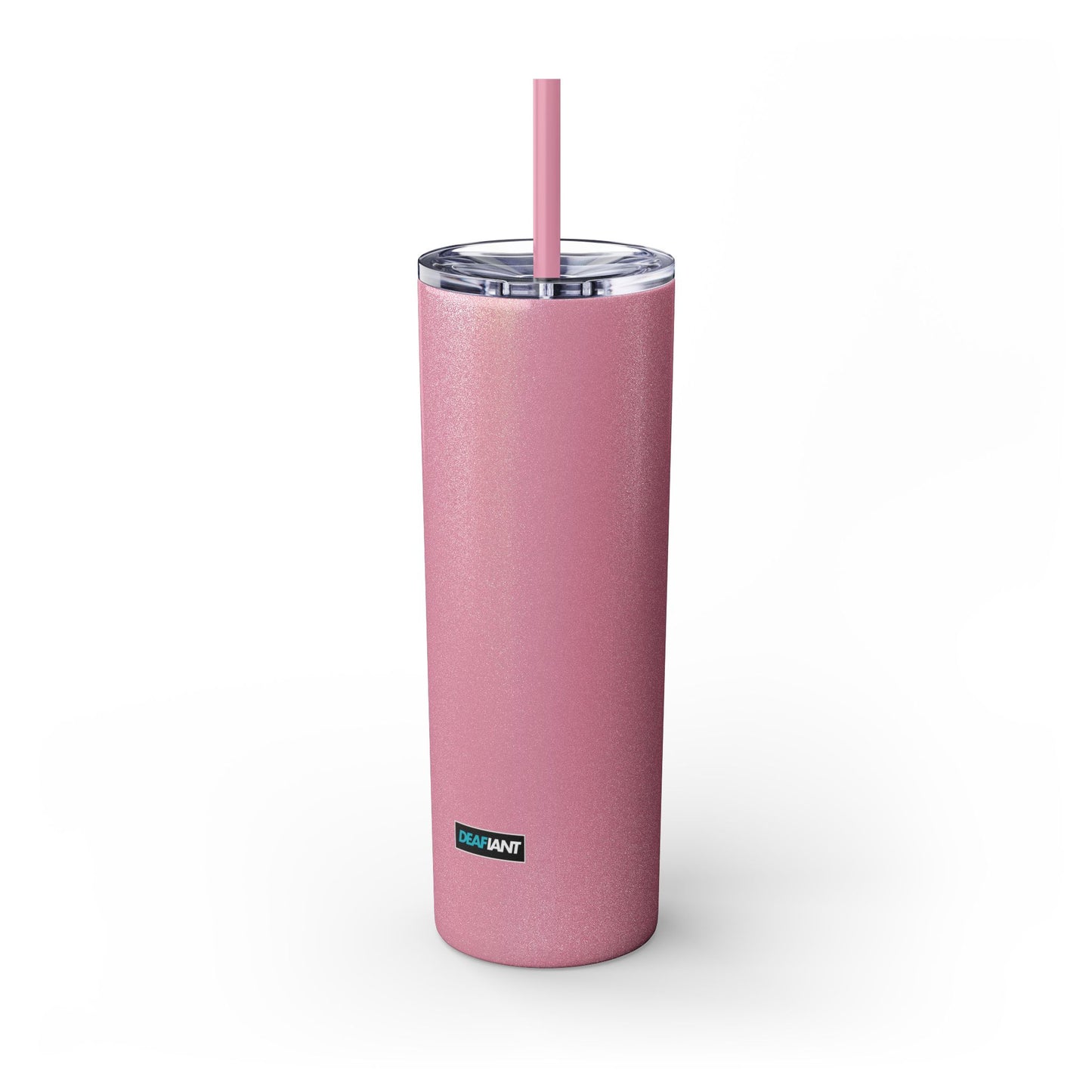 DEAFIANT Deaf AF Skinny Tumbler with Straw, 20oz