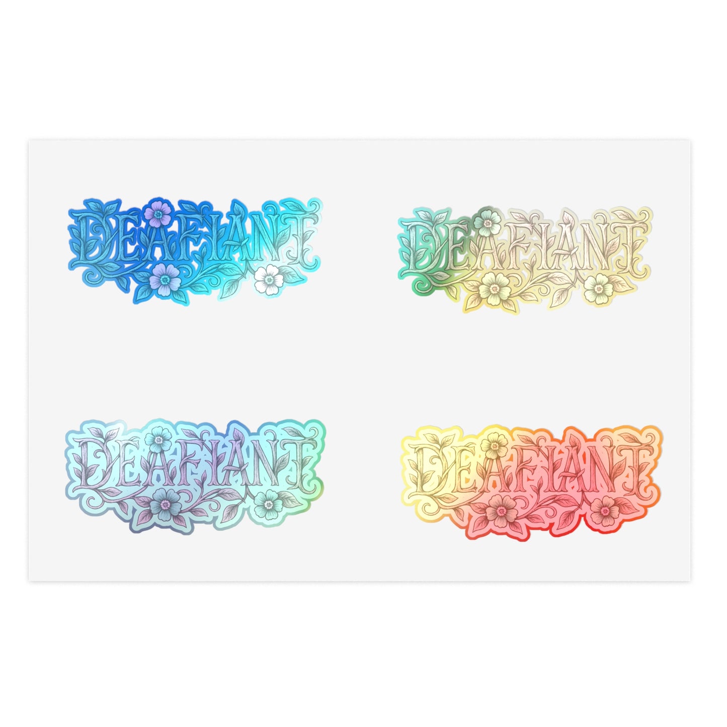 "Rooted Rebels" – The Pink Llama x DEAFIANT Floral Collab Tee Sticker Sheets | Inspirational Decals for Scrapbooking, Journaling, Gift Wrapping, Decor, & More