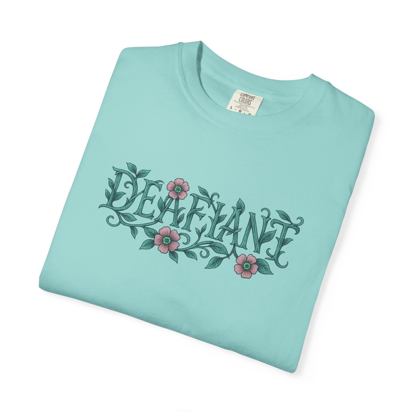 "Rooted Rebels β The Pink Llama x DEAFIANT Floral Collab Tee Unisex T-Shirt
