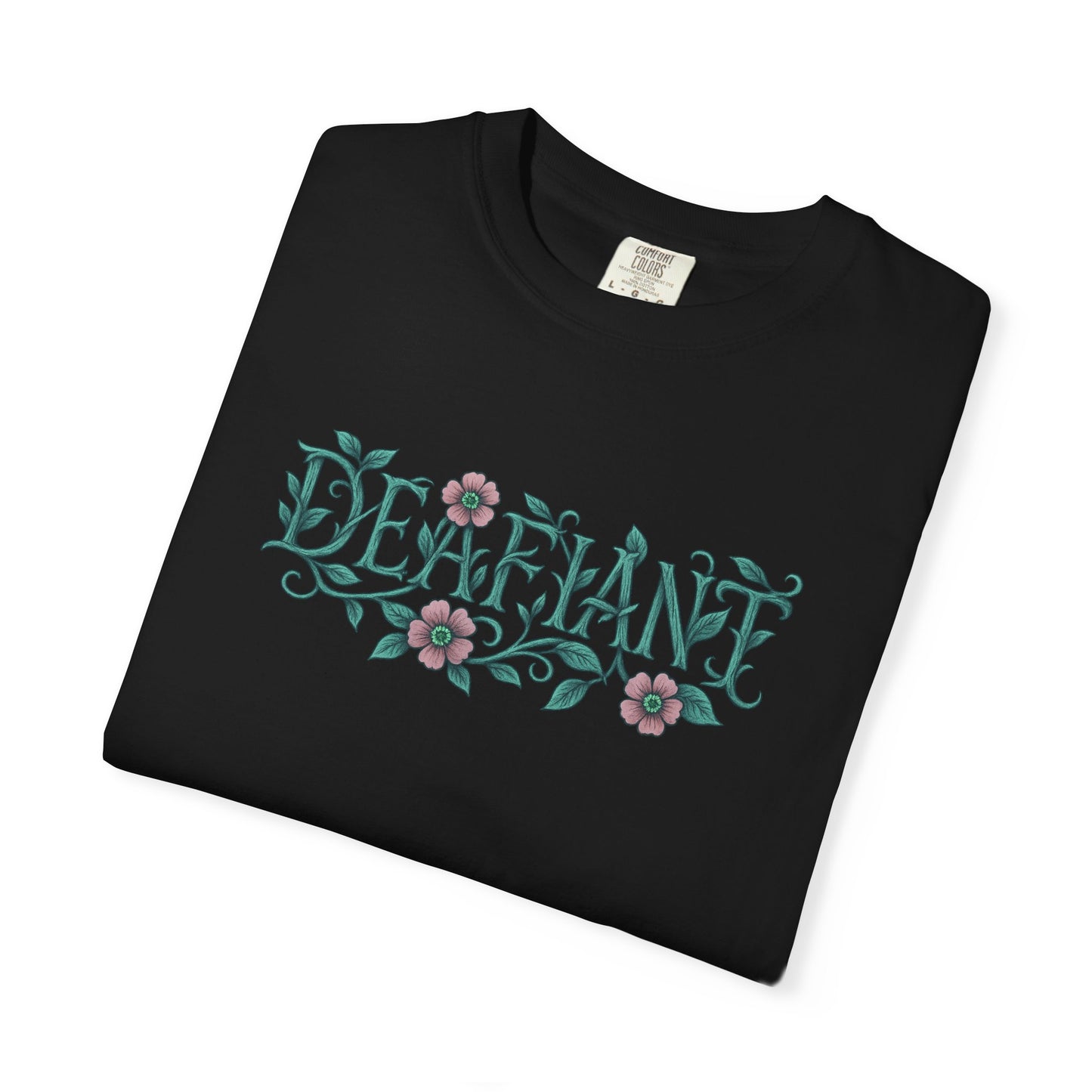 "Rooted Rebels β The Pink Llama x DEAFIANT Floral Collab Tee Unisex T-Shirt