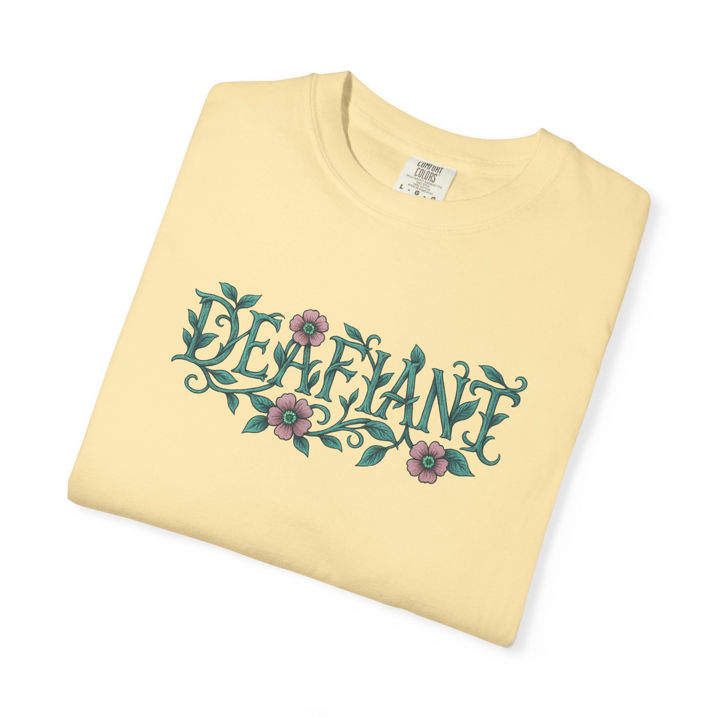 "Rooted Rebels β The Pink Llama x DEAFIANT Floral Collab Tee Unisex T-Shirt
