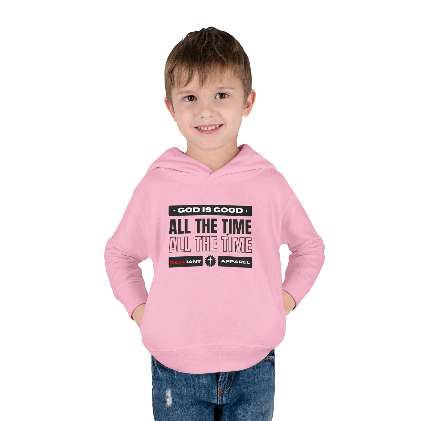 DEAFIANT KIDS | God Is Good – All the Time! Kids Praise Hoodie | Unisex