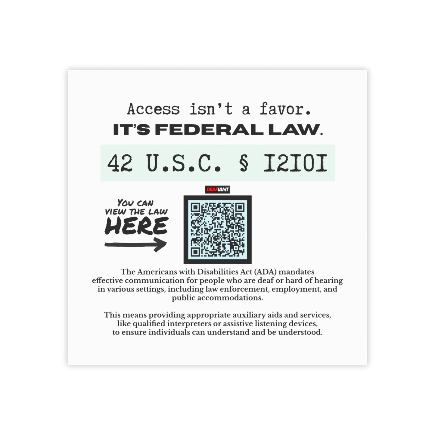 ADA Compliance Reminder Sticky Notes – “Access Isn’t a Favor” Edition