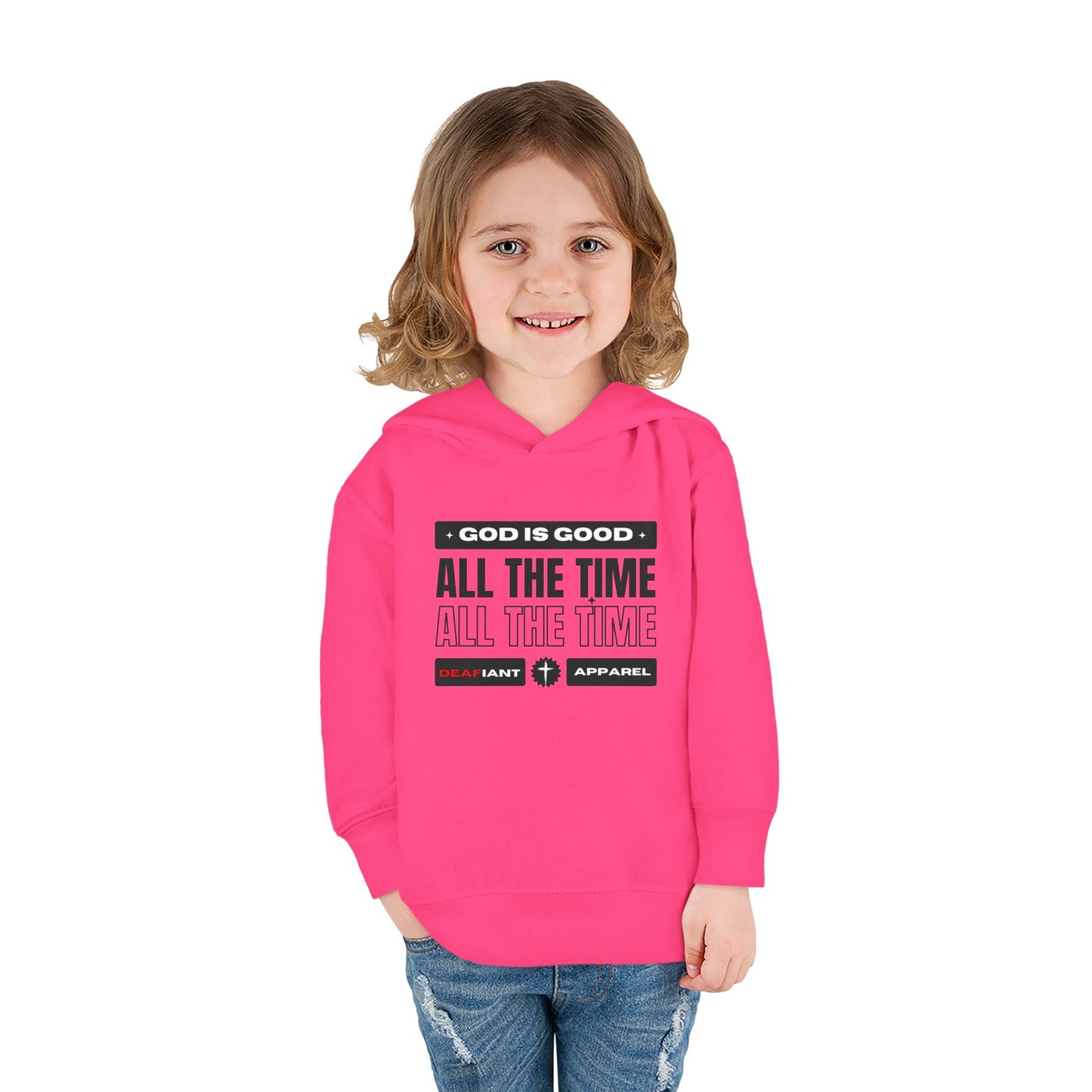 DEAFIANT KIDS | God Is Good – All the Time! Kids Praise Hoodie | Unisex