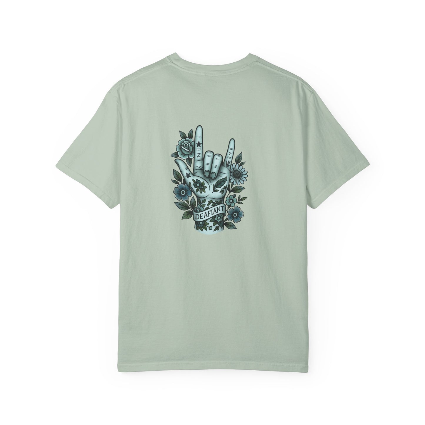 "Rooted Rebels β The Pink Llama x DEAFIANT Floral Collab Tee Unisex T-Shirt