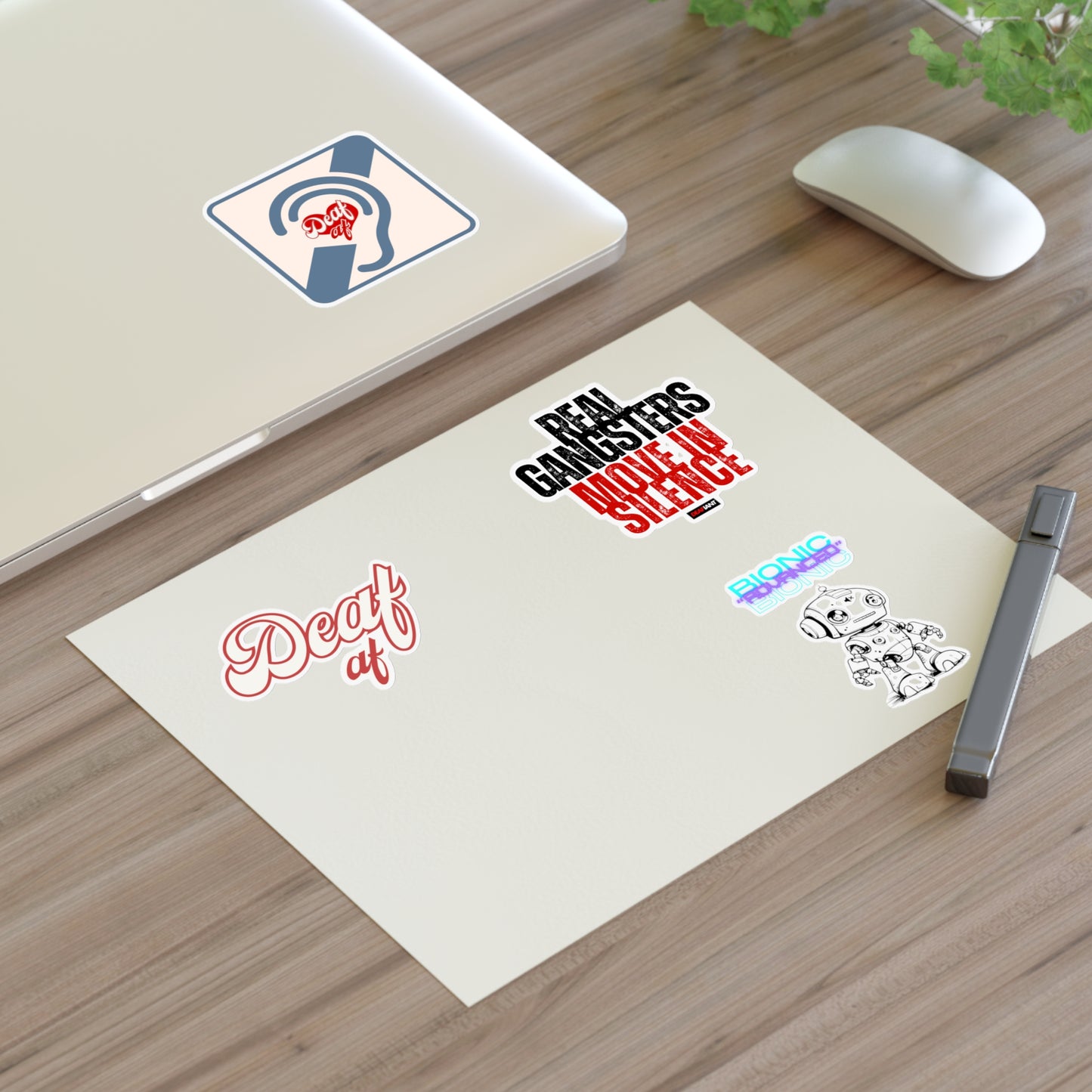 DEAFIANT Identity Sticker Pack – “Deaf AF + Tech & Truth” Series | Unique Designs for Personalizing Laptops, Notebooks, Gifts, and More!