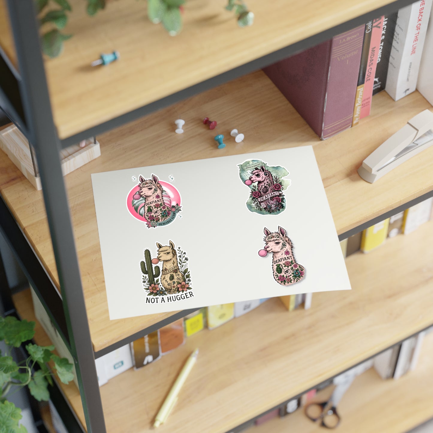 DEAFIANT x The Pink Llama – “Silent Spitfire” Stickers Sheets Ft. DEAFIANT Llama
