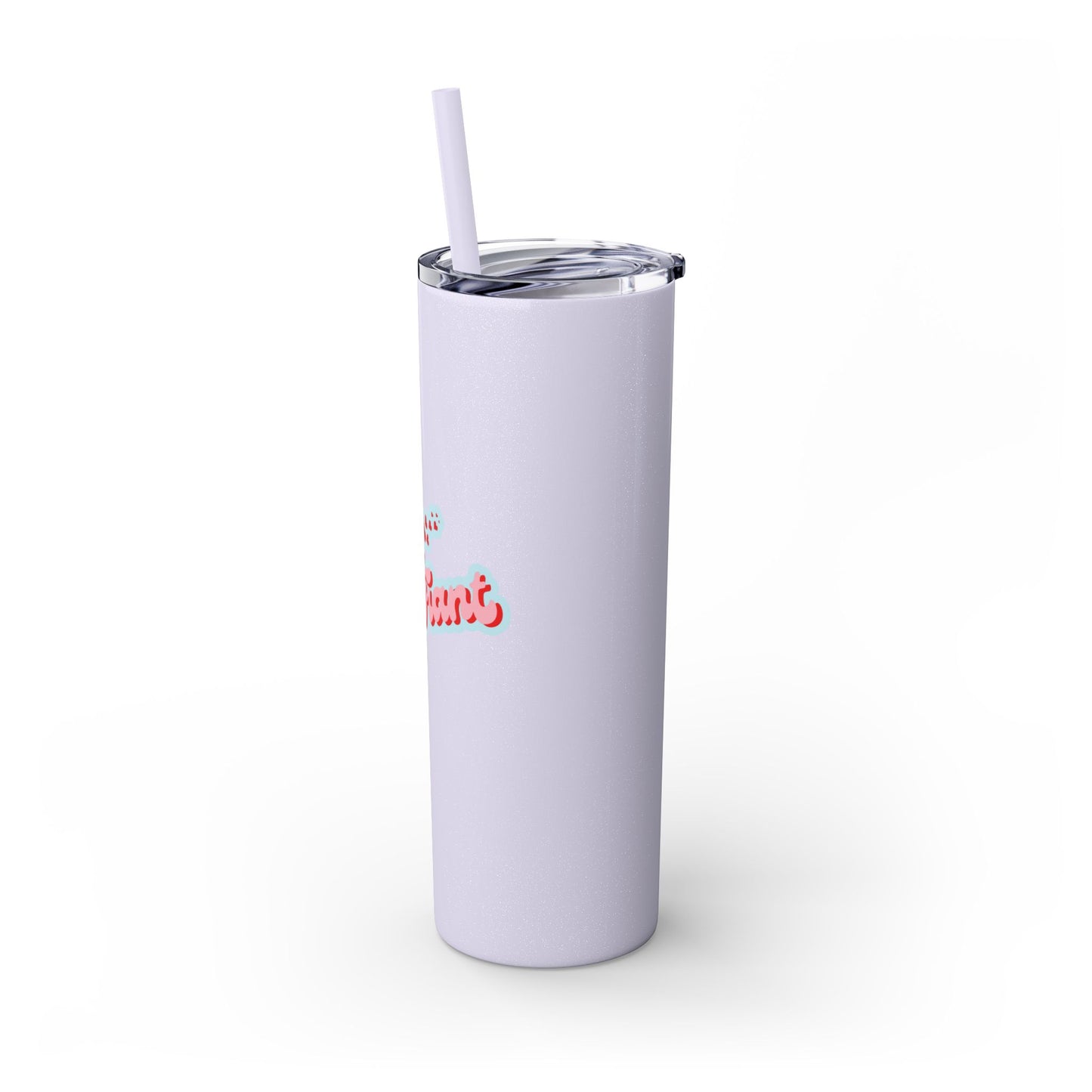 DEAFIANT The Deaf Lover Girl Skinny Tumbler with Straw, 20oz