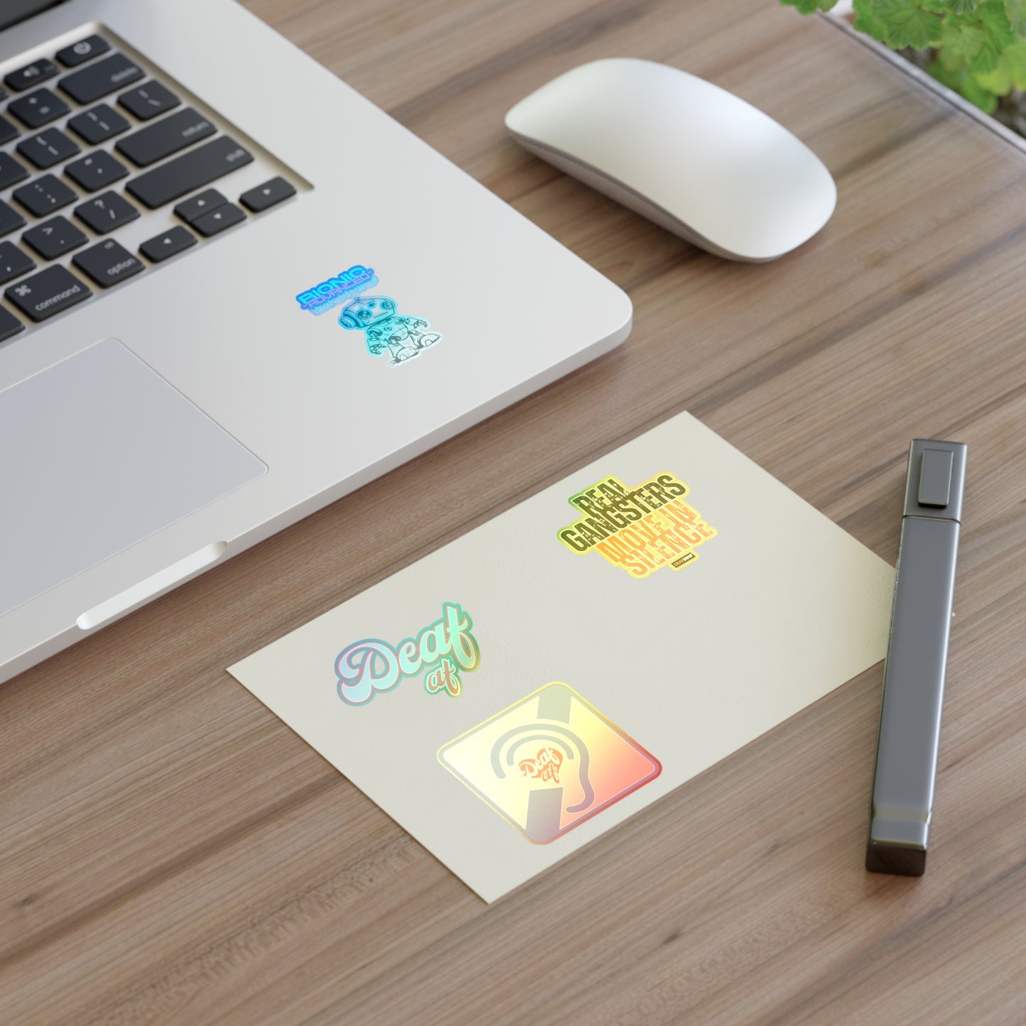 DEAFIANT Identity Sticker Pack – “Deaf AF + Tech & Truth” Series | Unique Designs for Personalizing Laptops, Notebooks, Gifts, and More!