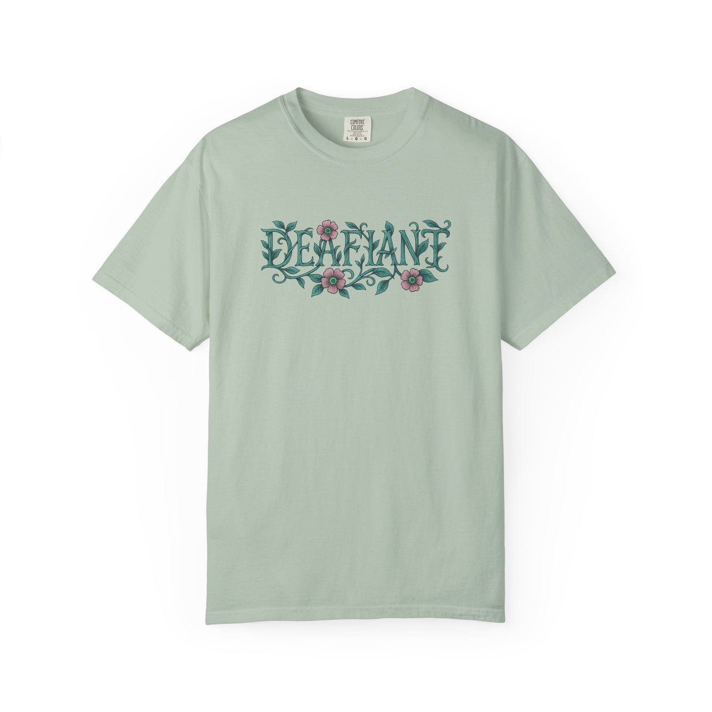 "Rooted Rebels β The Pink Llama x DEAFIANT Floral Collab Tee Unisex T-Shirt