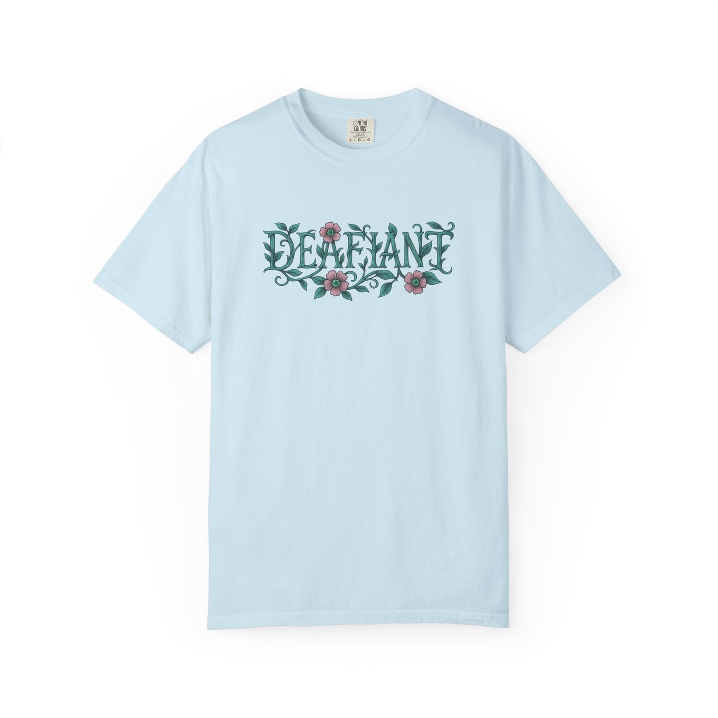 "Rooted Rebels β The Pink Llama x DEAFIANT Floral Collab Tee Unisex T-Shirt