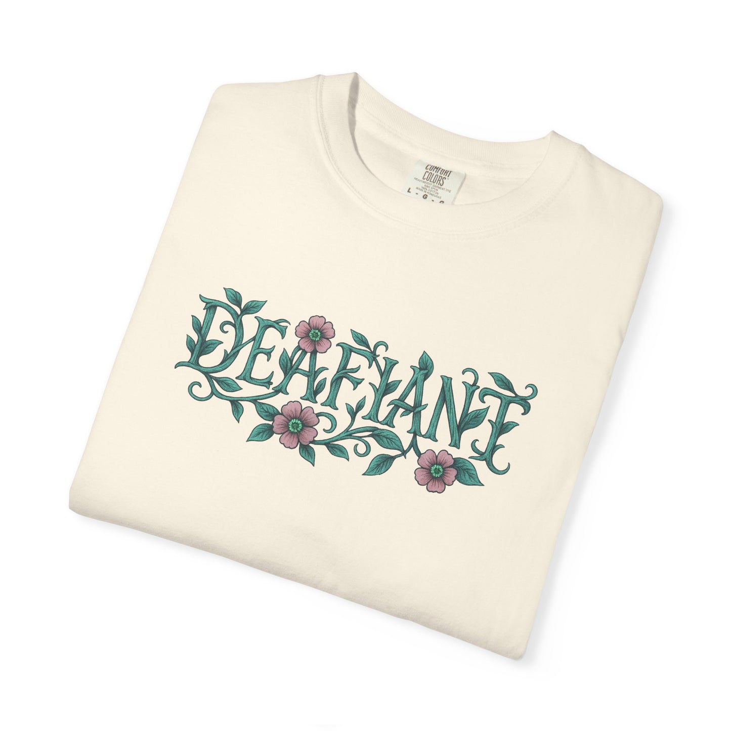 "Rooted Rebels β The Pink Llama x DEAFIANT Floral Collab Tee Unisex T-Shirt