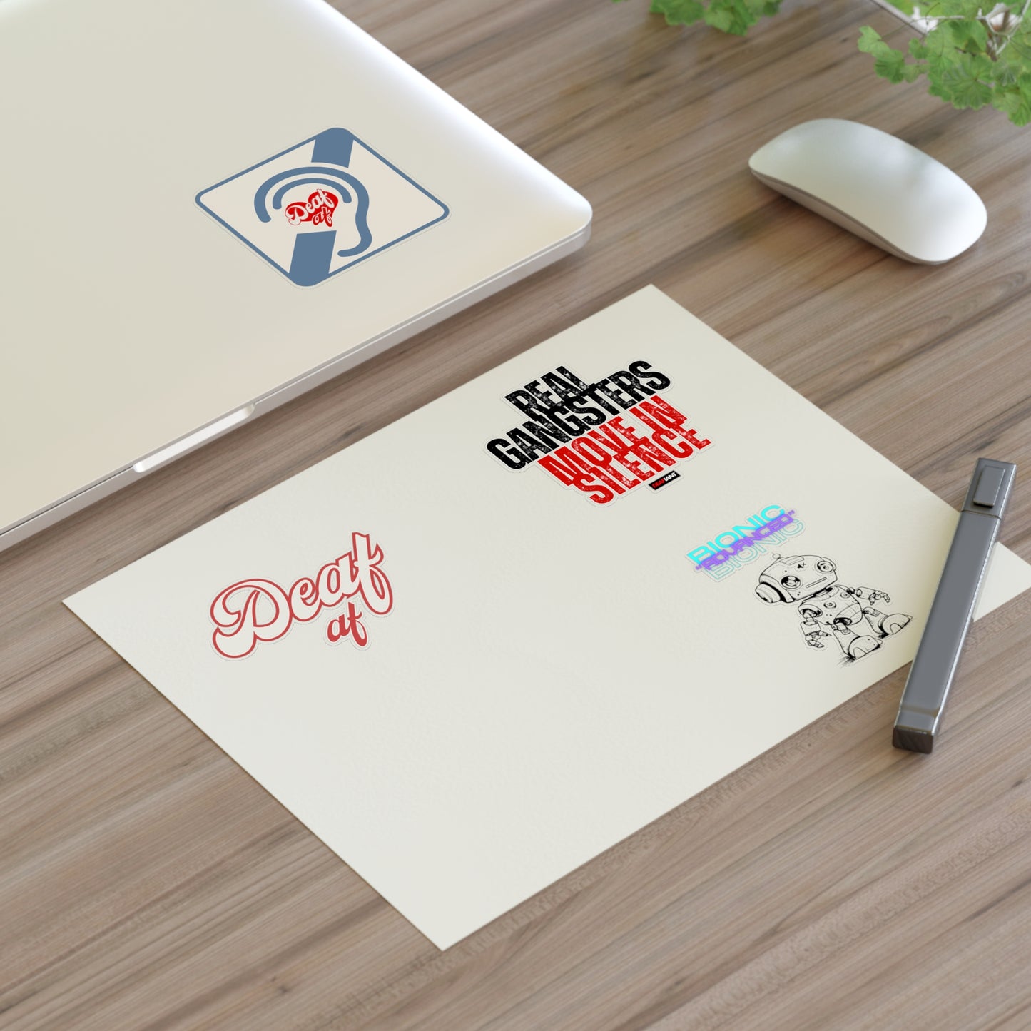 DEAFIANT Identity Sticker Pack – “Deaf AF + Tech & Truth” Series | Unique Designs for Personalizing Laptops, Notebooks, Gifts, and More!