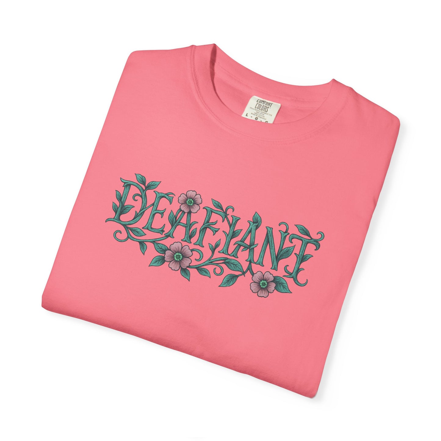 "Rooted Rebels β The Pink Llama x DEAFIANT Floral Collab Tee Unisex T-Shirt