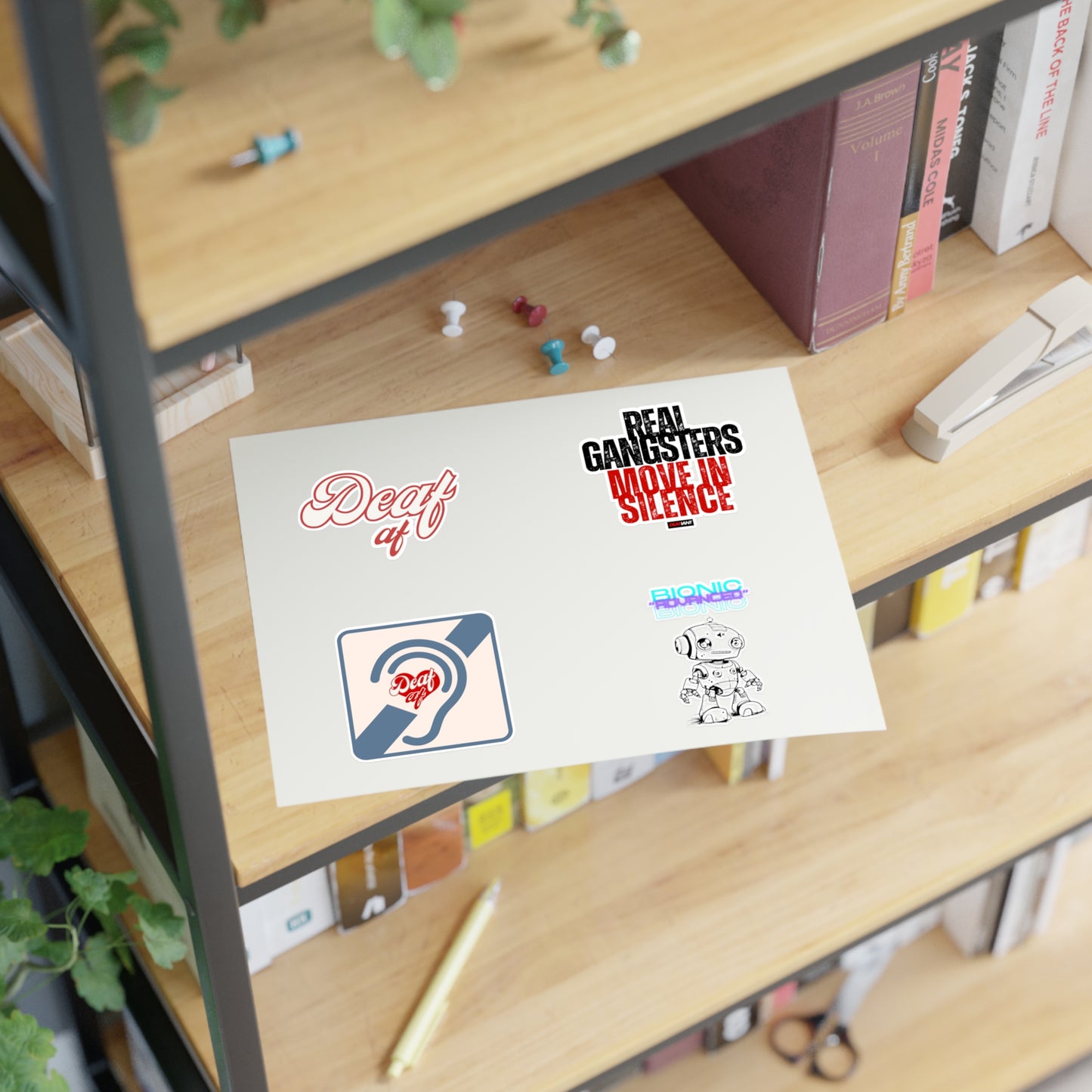 DEAFIANT Identity Sticker Pack – “Deaf AF + Tech & Truth” Series | Unique Designs for Personalizing Laptops, Notebooks, Gifts, and More!