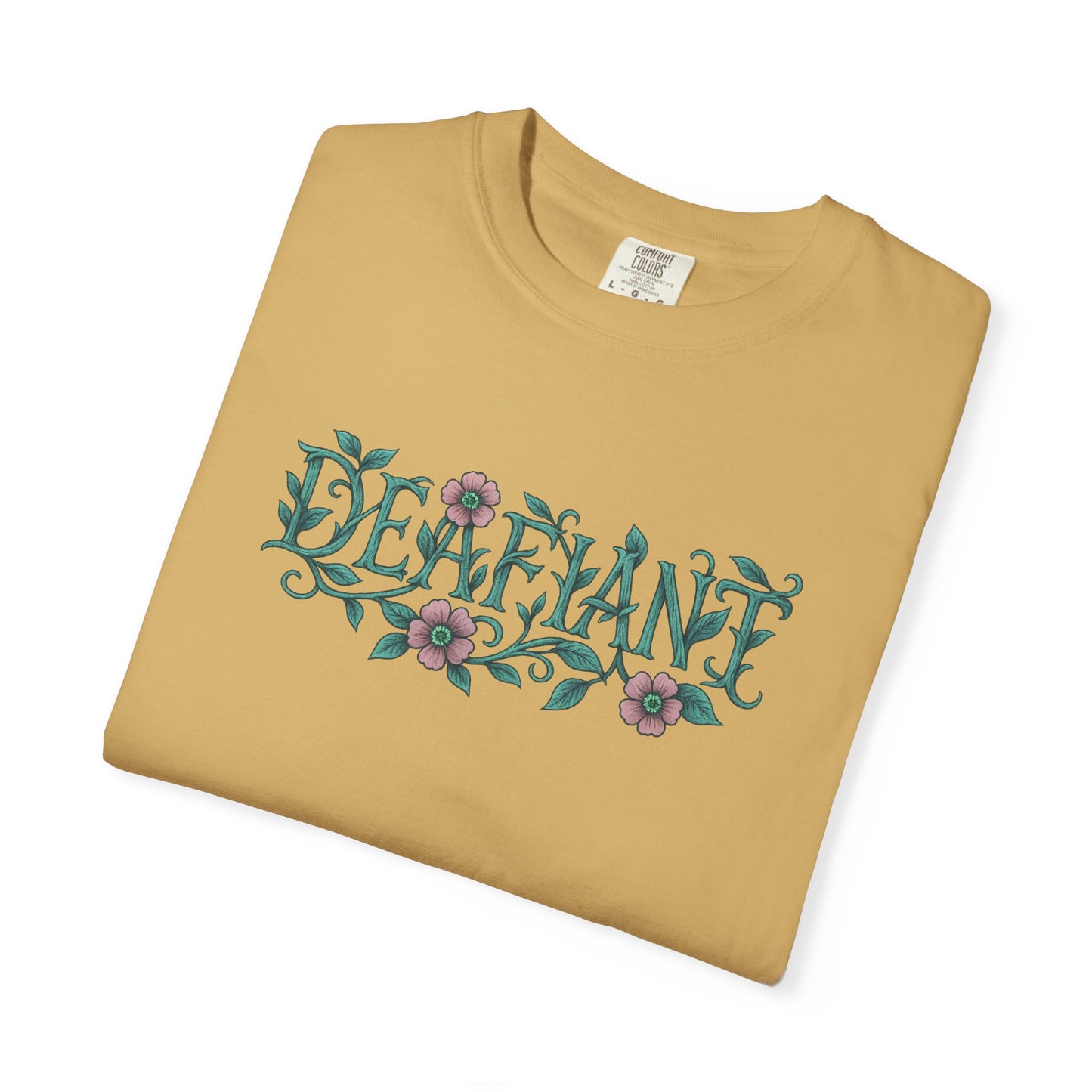 "Rooted Rebels β The Pink Llama x DEAFIANT Floral Collab Tee Unisex T-Shirt