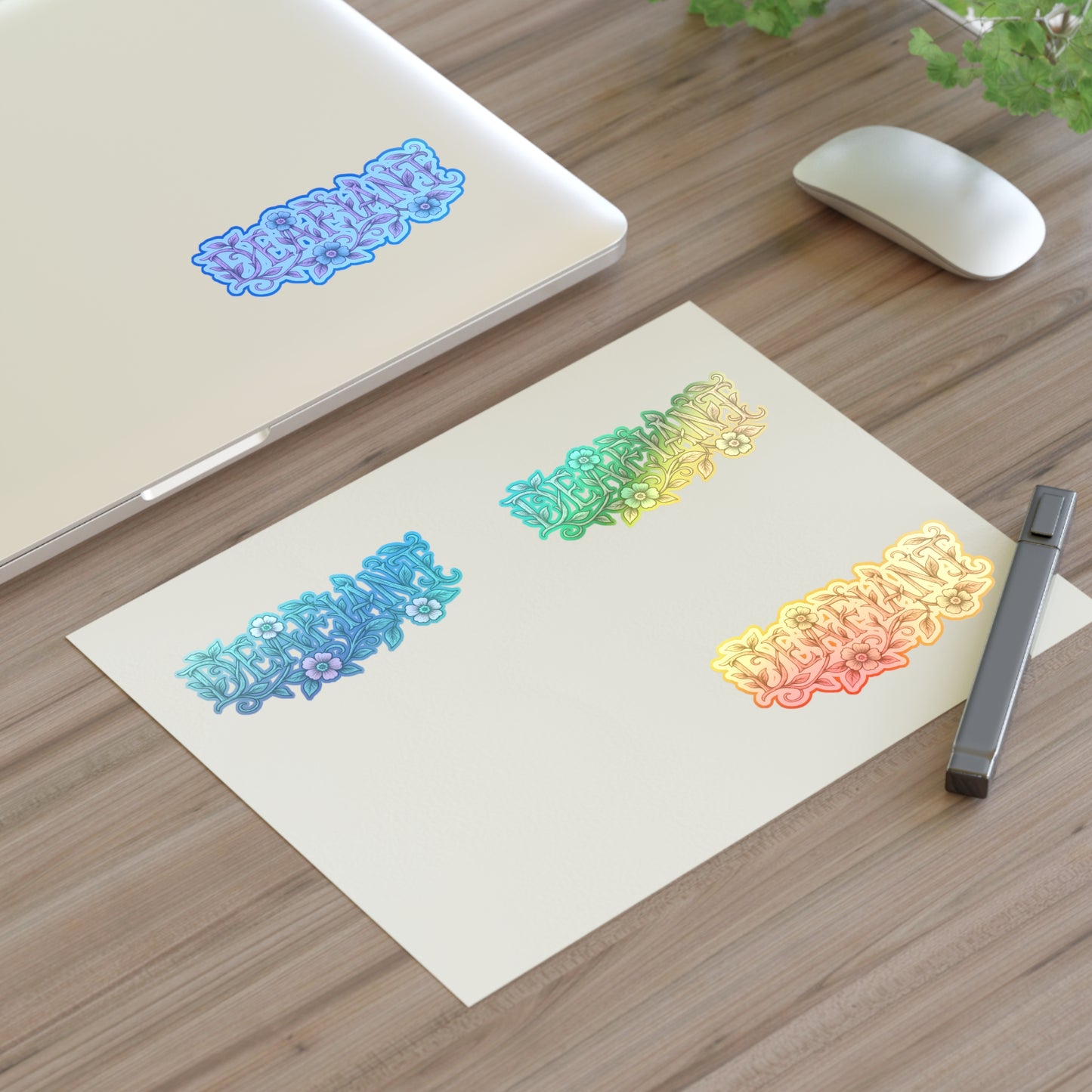 "Rooted Rebels" – The Pink Llama x DEAFIANT Floral Collab Tee Sticker Sheets | Inspirational Decals for Scrapbooking, Journaling, Gift Wrapping, Decor, & More