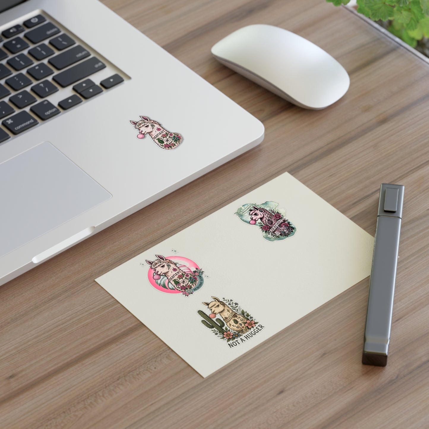 DEAFIANT x The Pink Llama – “Silent Spitfire” Stickers Sheets Ft. DEAFIANT Llama