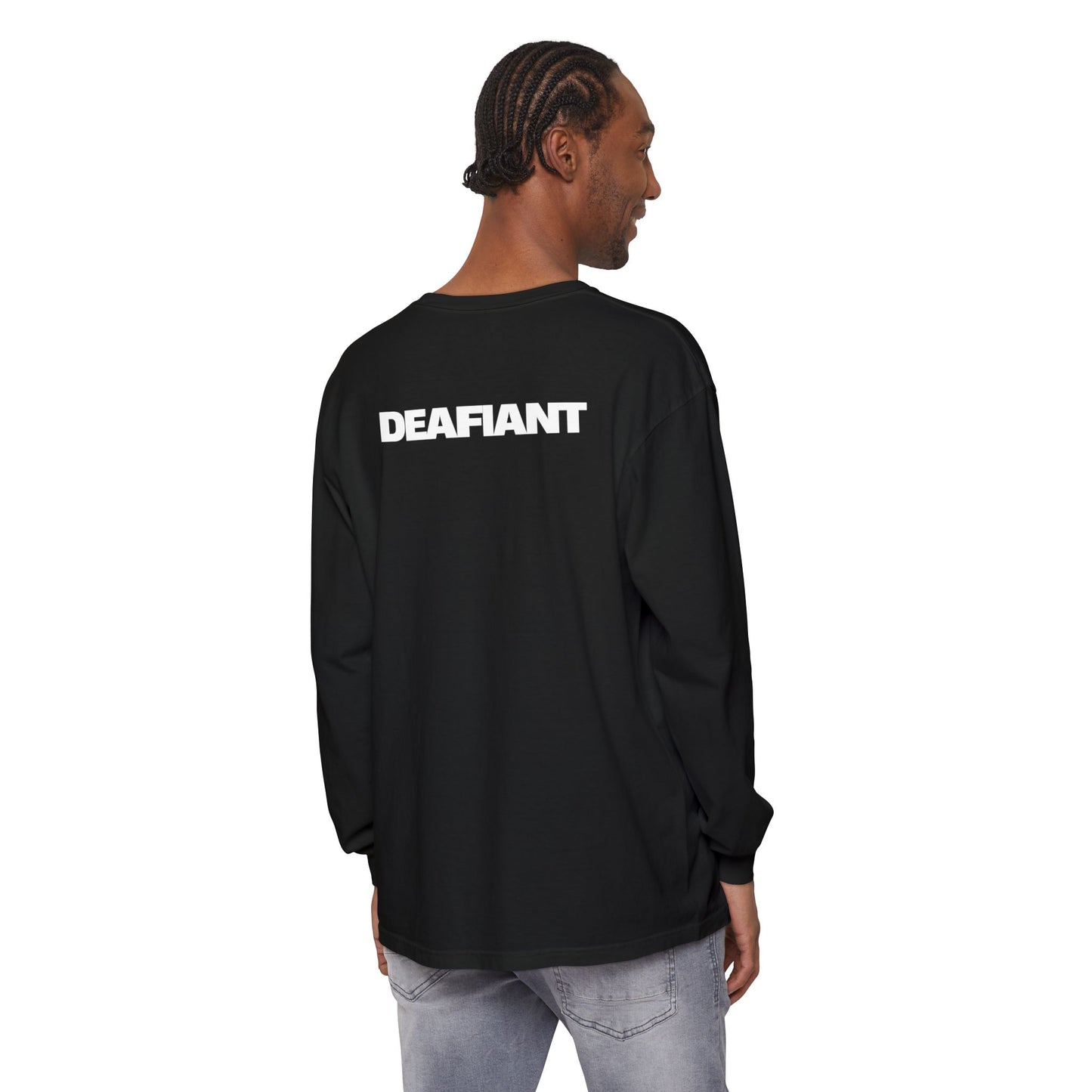 DEAFIANT Stones Cry Out | Garment-Dyed Long Sleeve T-Shirt