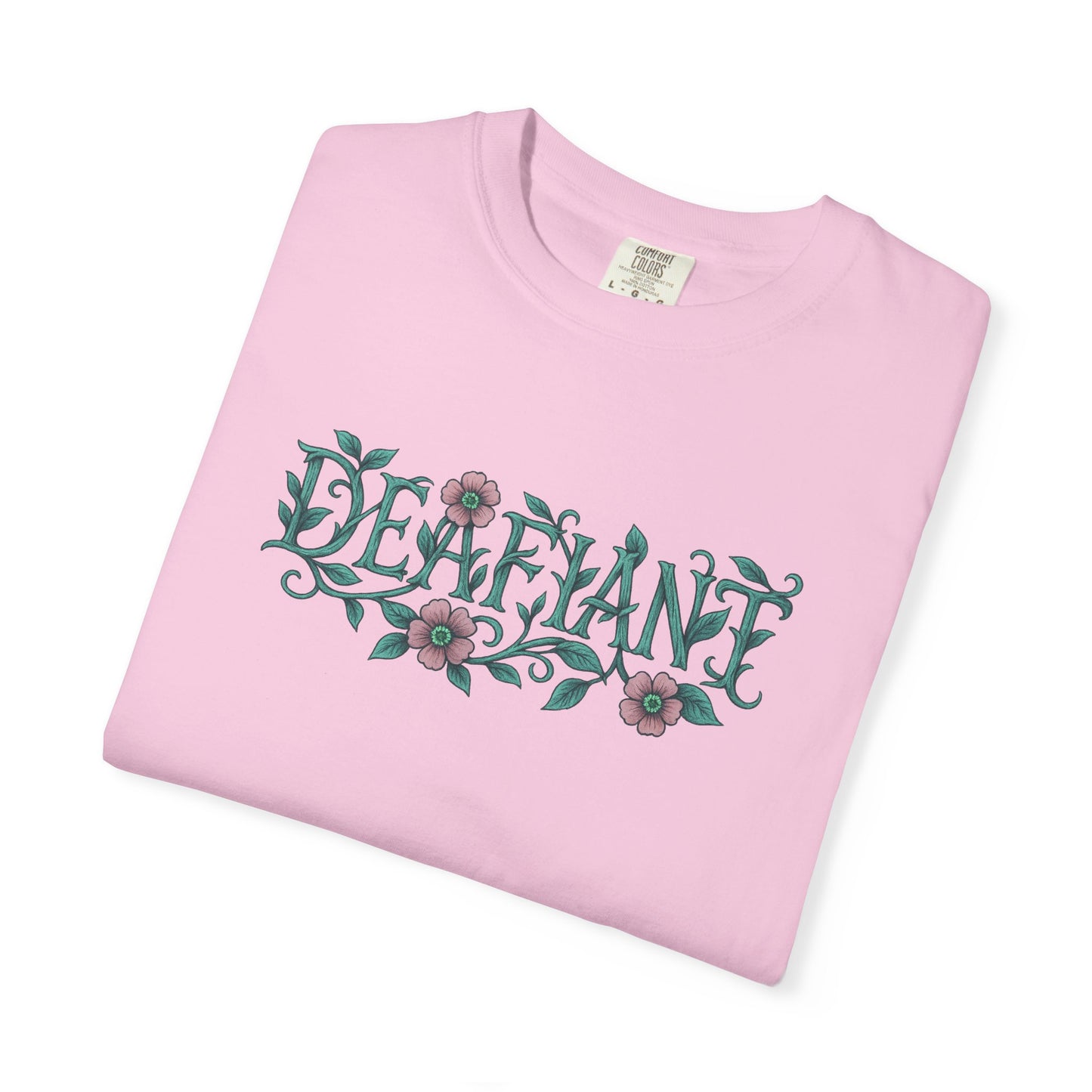 "Rooted Rebels β The Pink Llama x DEAFIANT Floral Collab Tee Unisex T-Shirt