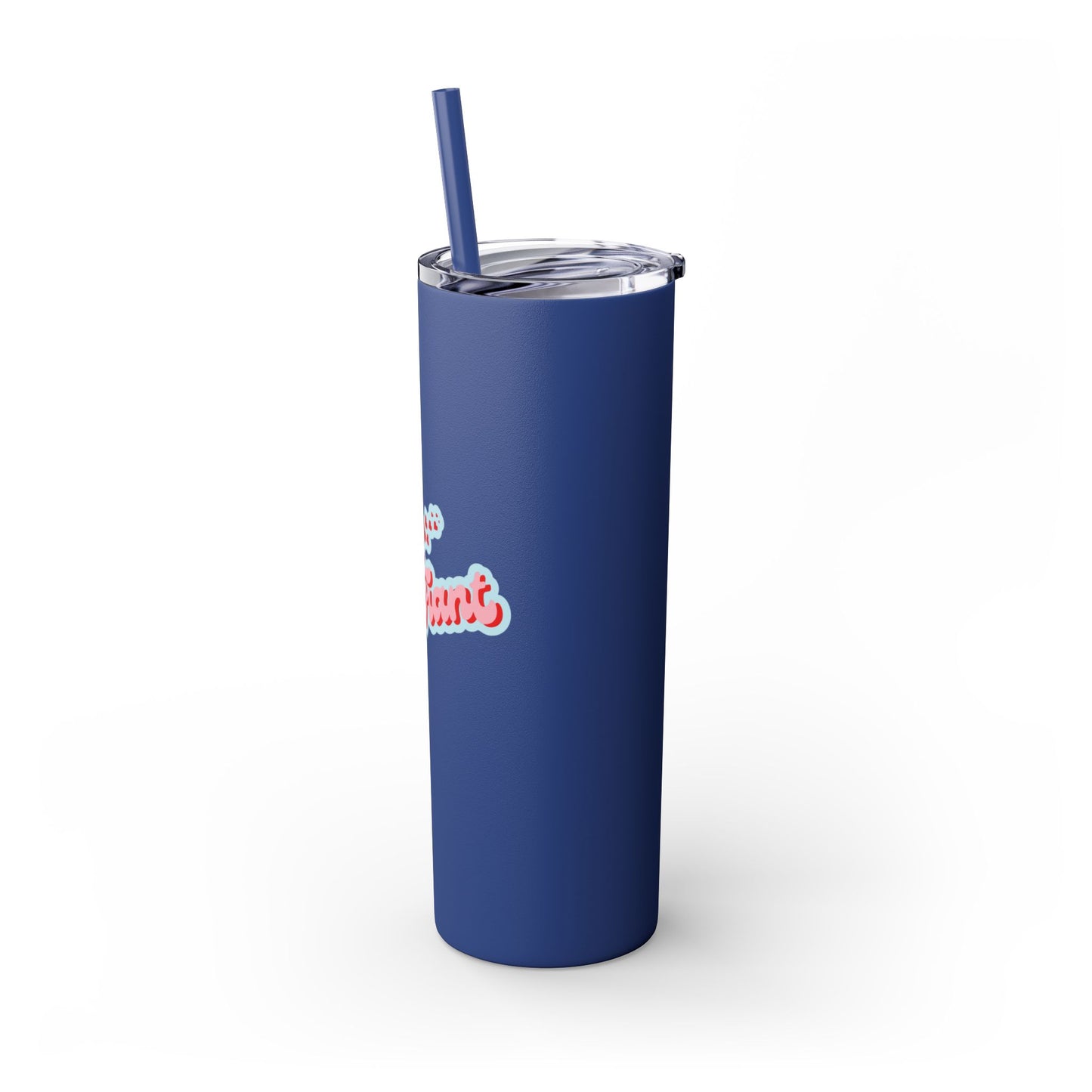 DEAFIANT The Deaf Lover Girl Skinny Tumbler with Straw, 20oz