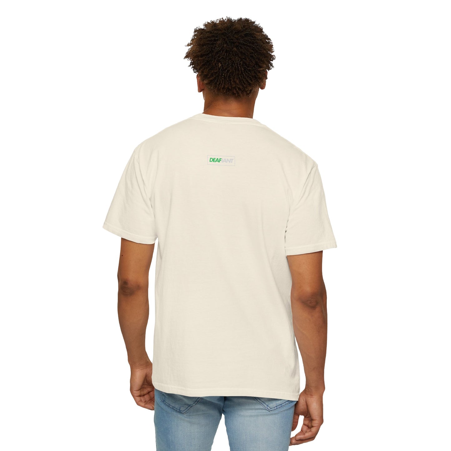 DEAFIANT Mos' Deaf Throwback Tee | Unisex | Garment-dyed