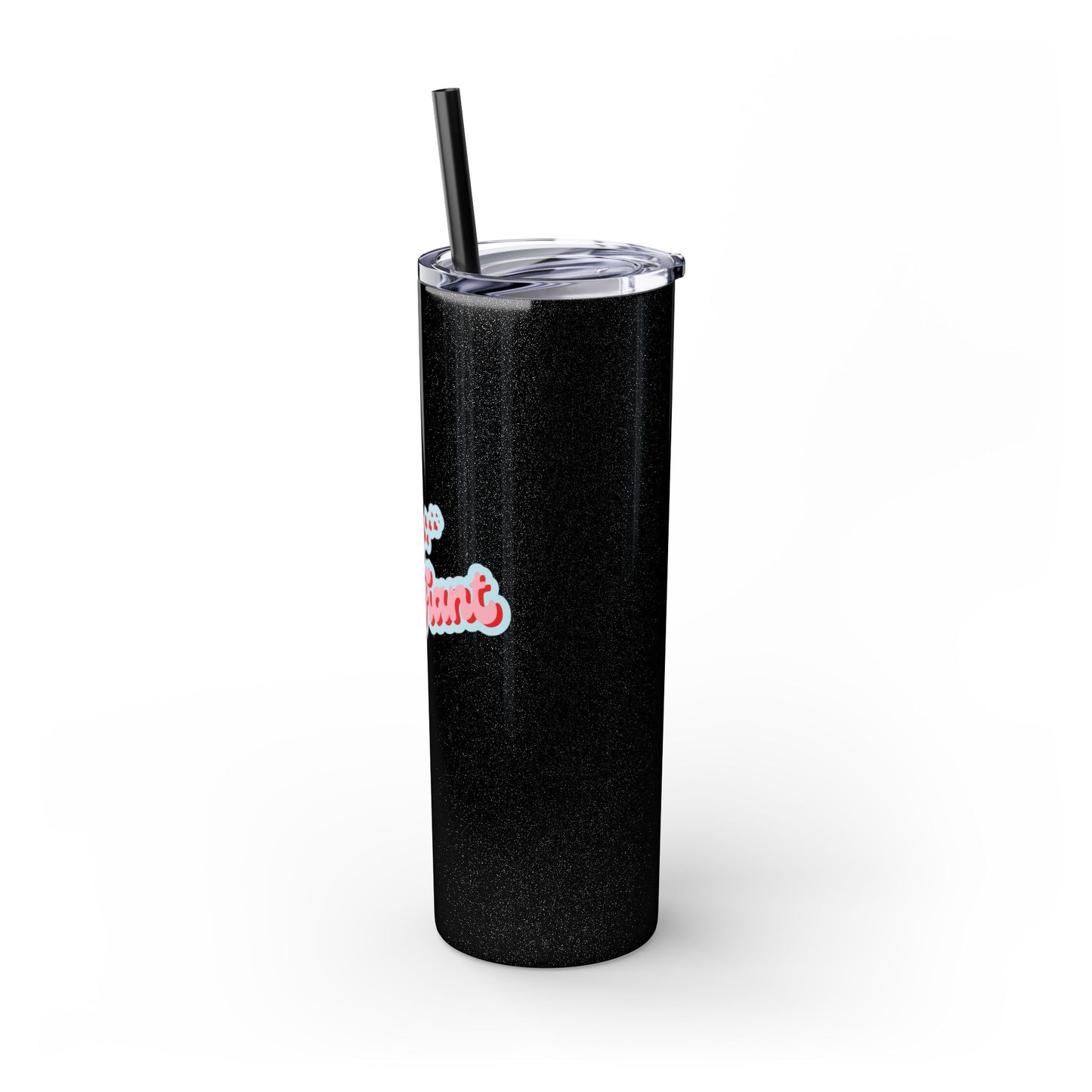 DEAFIANT The Deaf Lover Girl Skinny Tumbler with Straw, 20oz