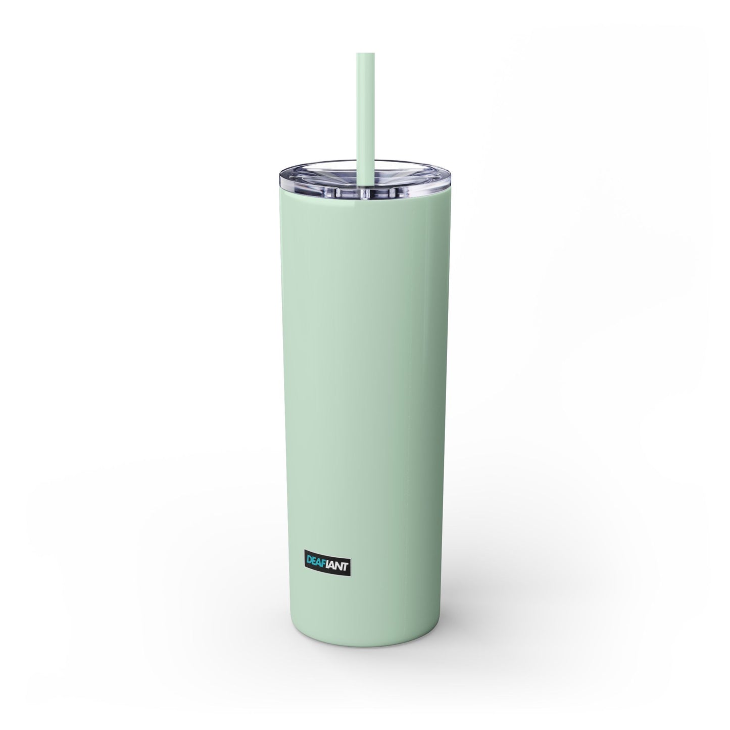 DEAFIANT Deaf AF Skinny Tumbler with Straw, 20oz