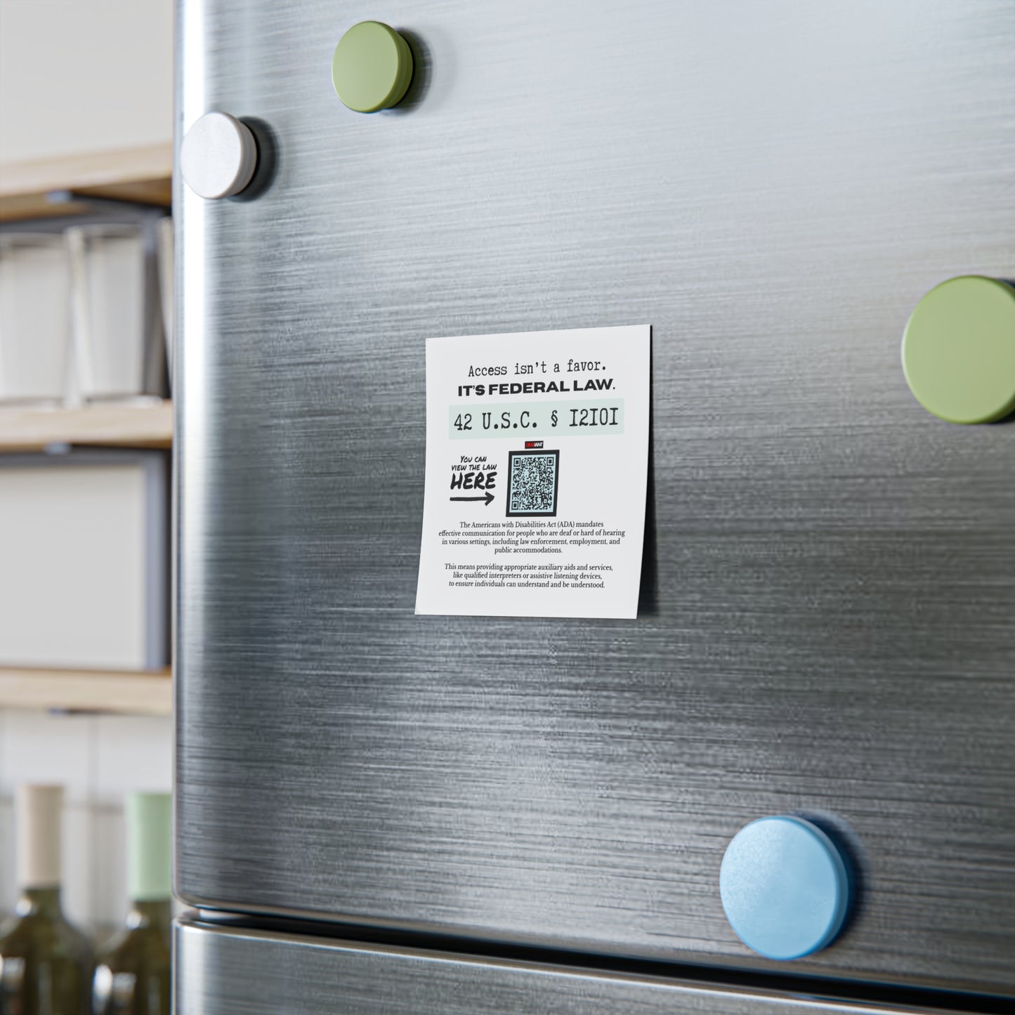 ADA Compliance Reminder Sticky Notes – “Access Isn’t a Favor” Edition