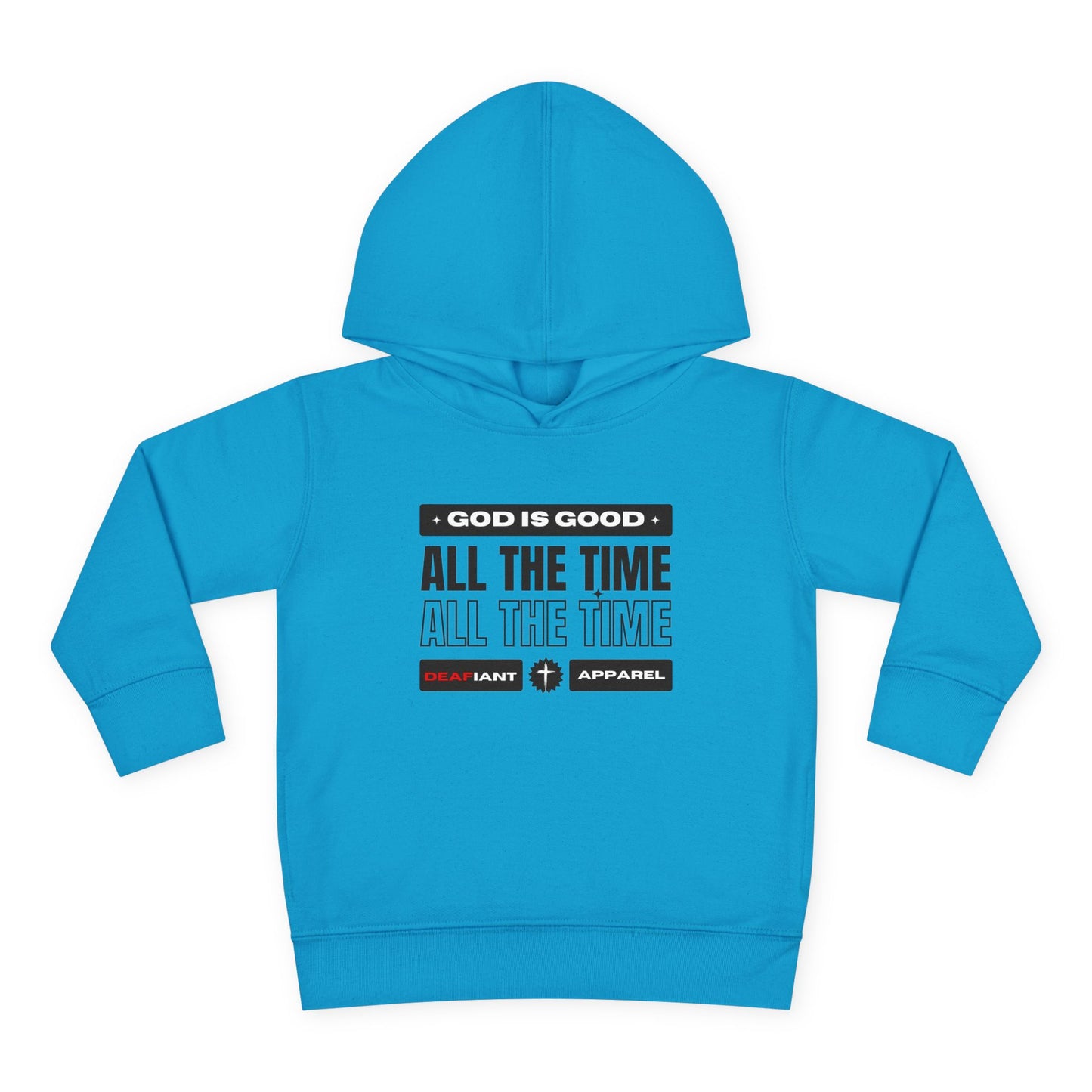 DEAFIANT KIDS | God Is Good – All the Time! Kids Praise Hoodie | Unisex