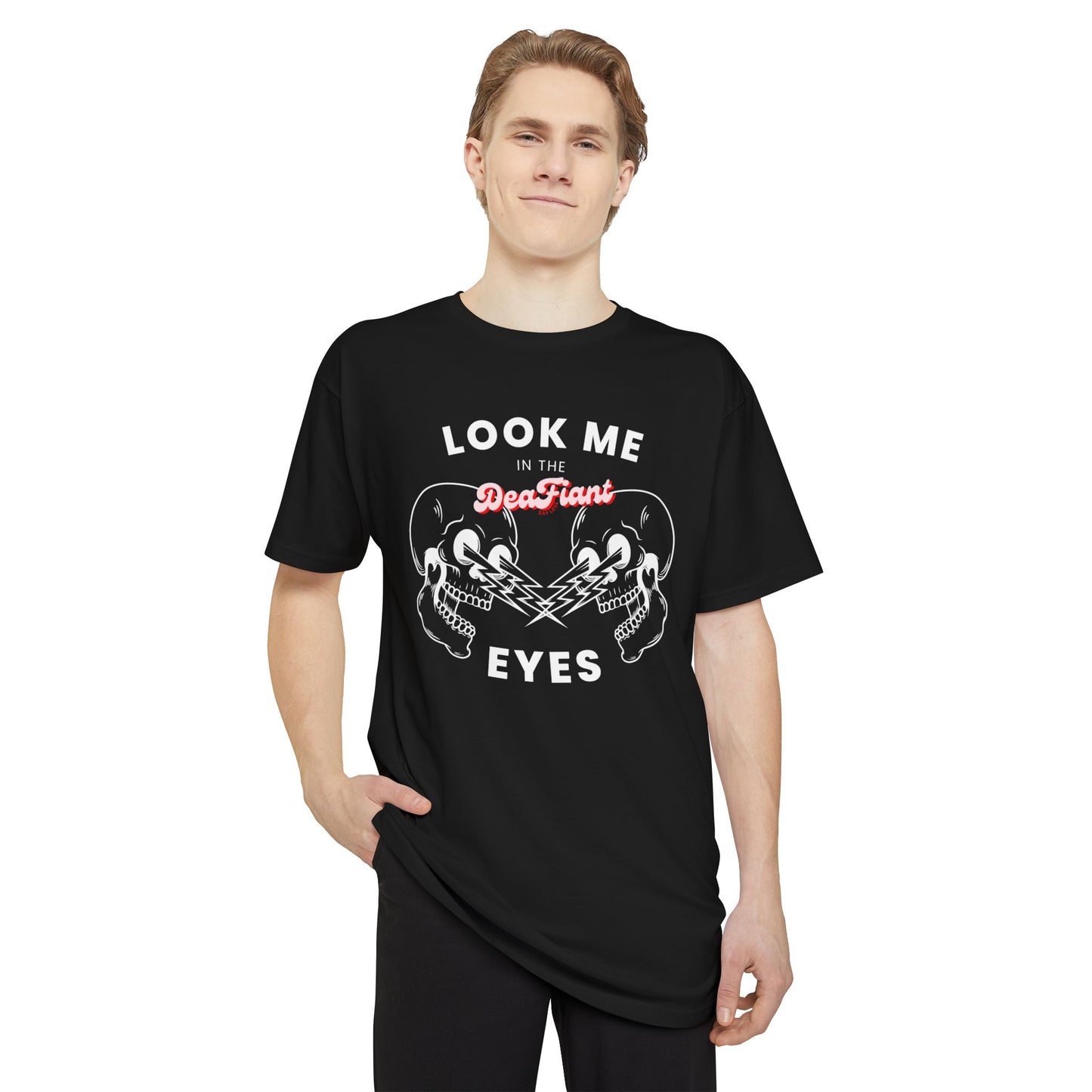 DEAFIANT Look Me In The Eyes | Urban Long Body Tee