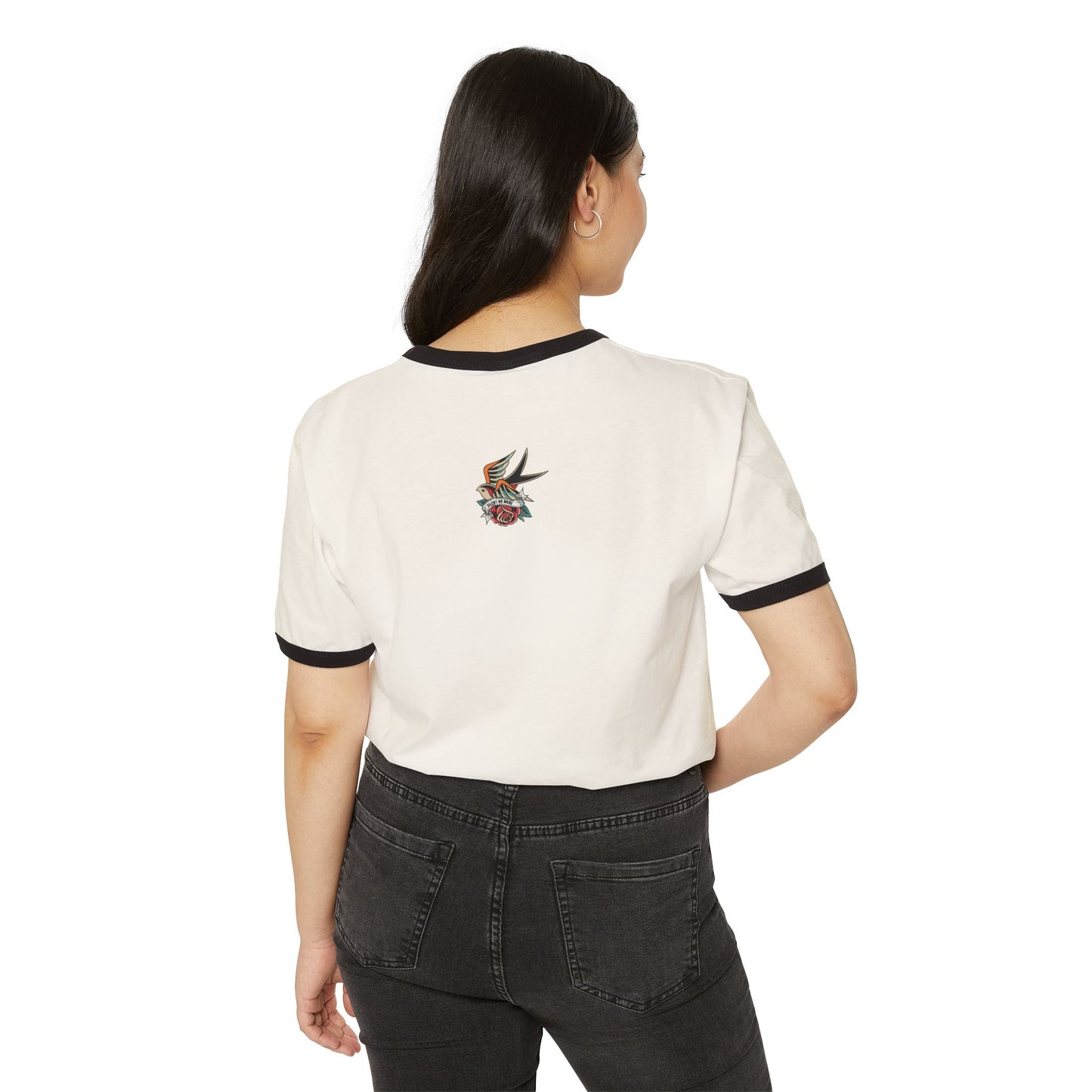DEAFIANT Screamin' Eagle | Unisex Cotton Ringer T-Shirt