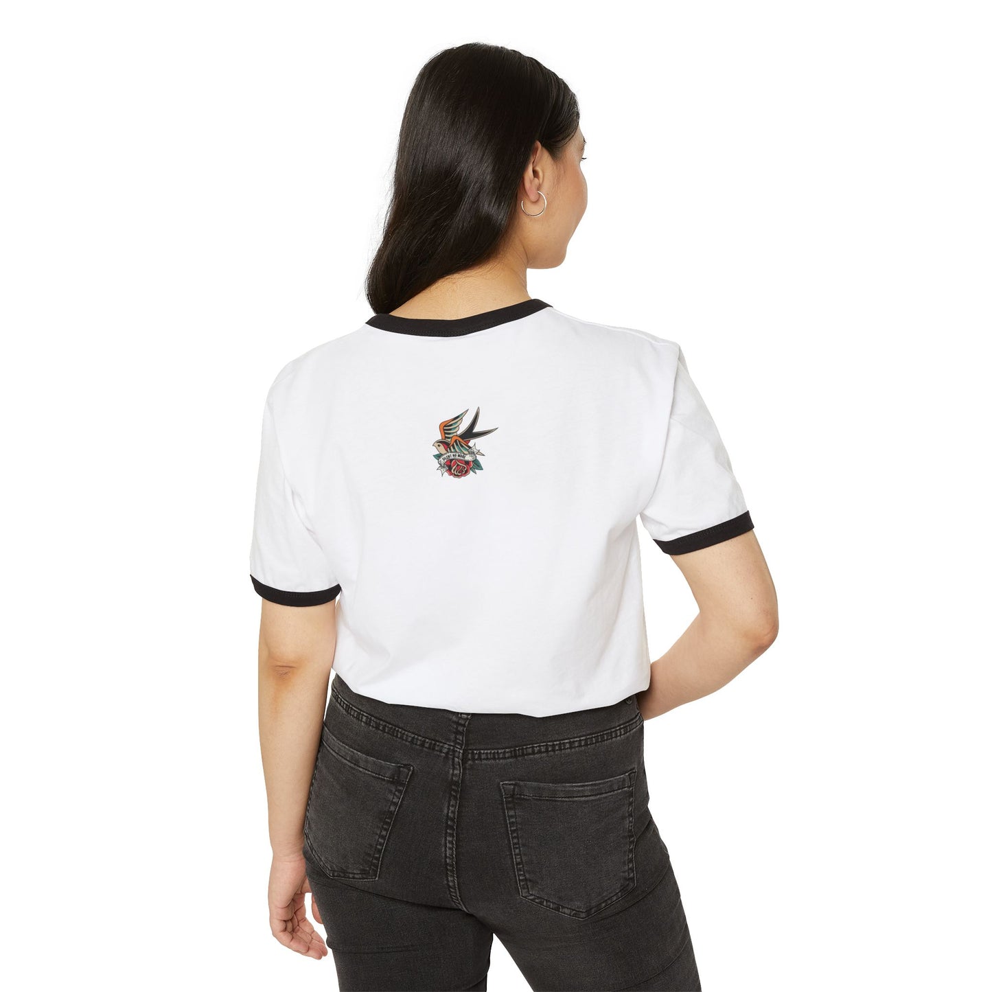 DEAFIANT Screamin' Eagle | Unisex Cotton Ringer T-Shirt