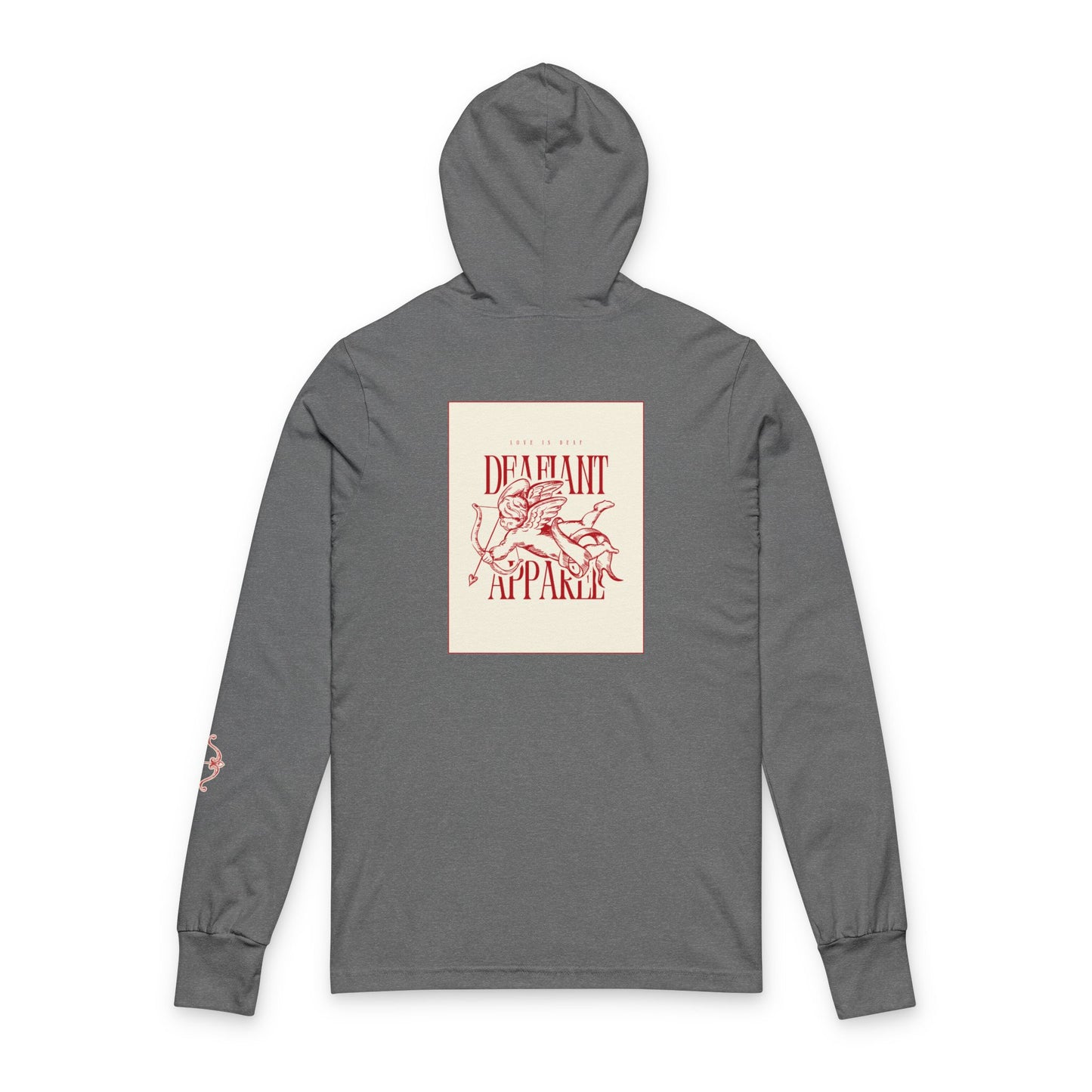 DEAFIANT Love is Deaf | Unisex Hooded Long Sleeve Tee