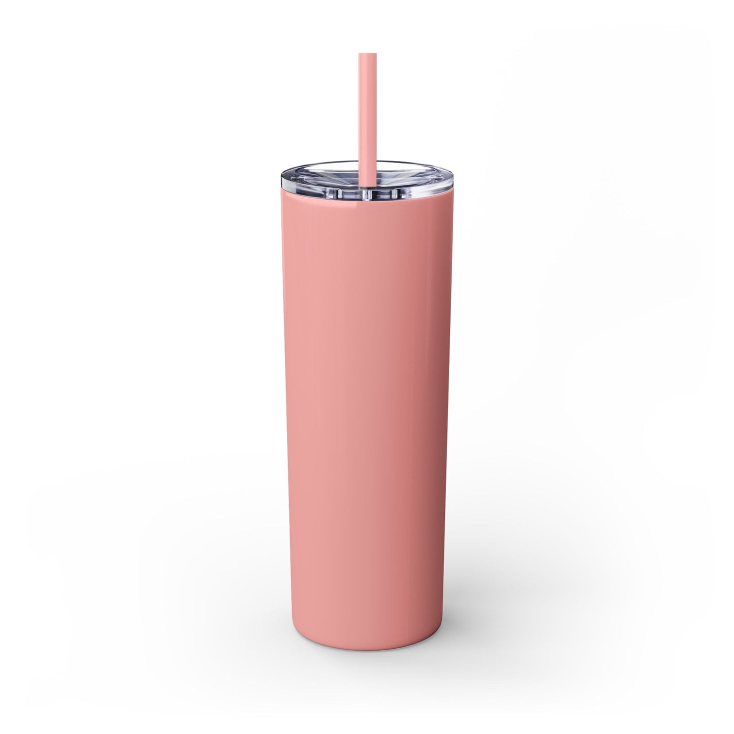 DEAFIANT The Deaf Lover Girl Skinny Tumbler with Straw, 20oz