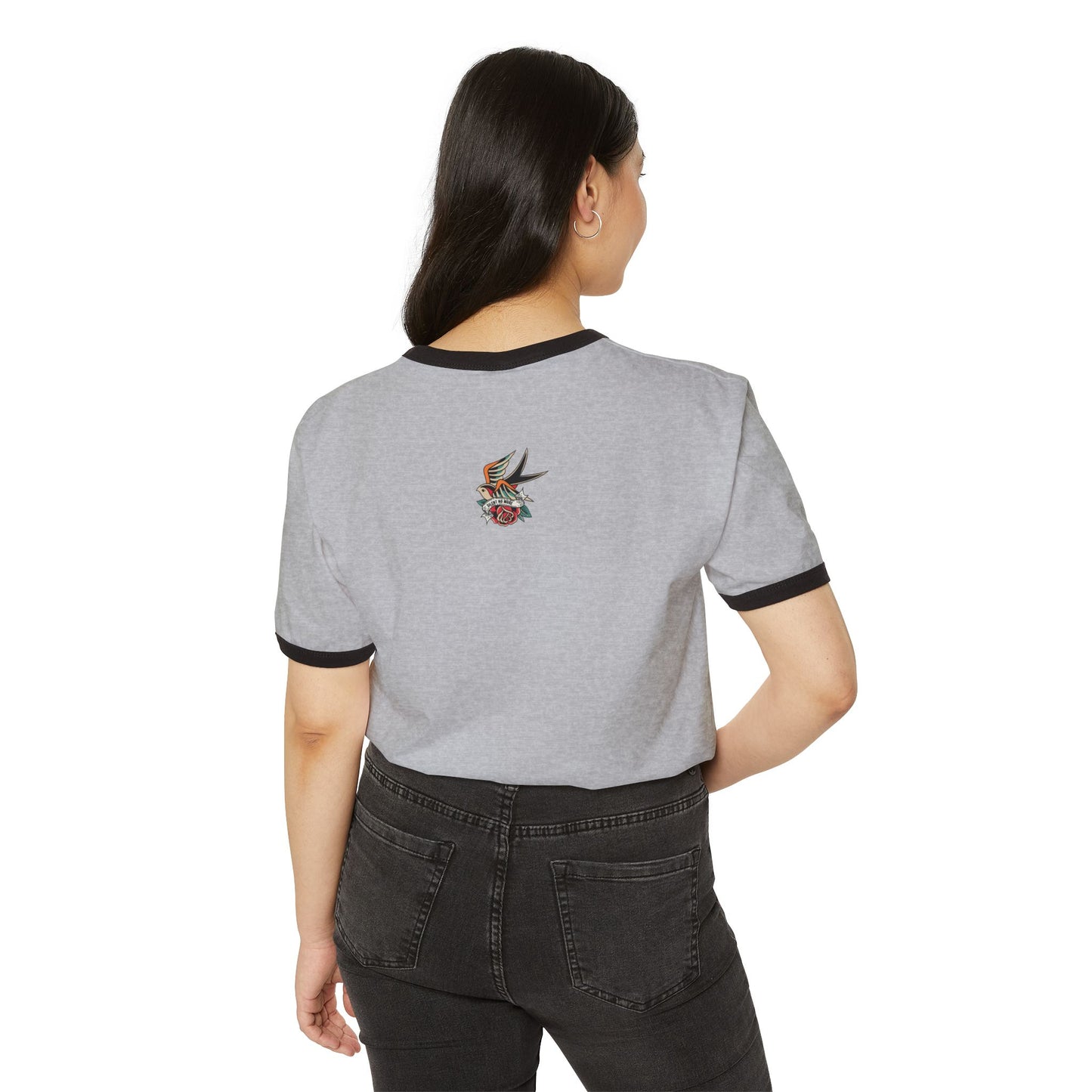 DEAFIANT Screamin' Eagle | Unisex Cotton Ringer T-Shirt